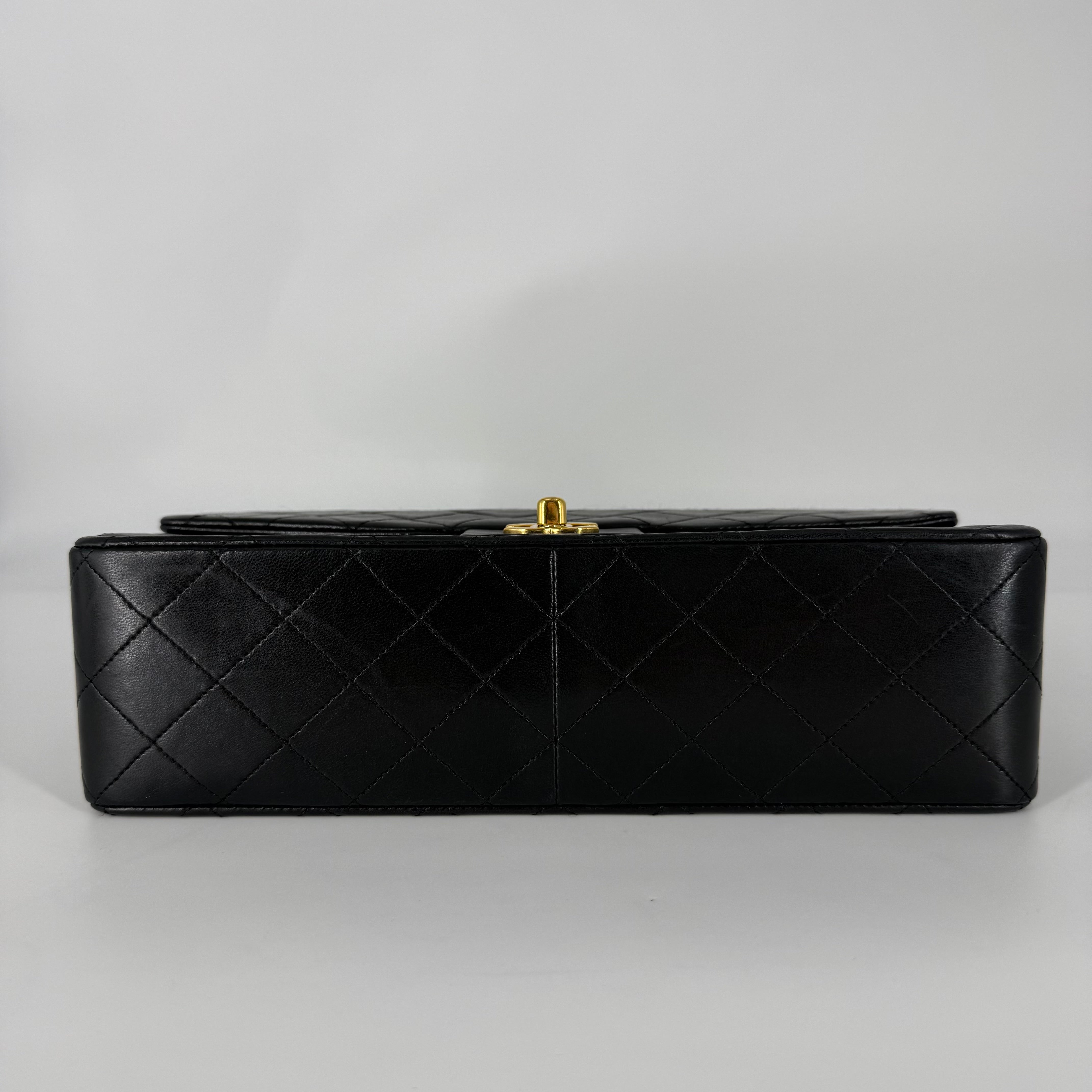 Vintage Single Flap Shoulder Bag 24k Gold