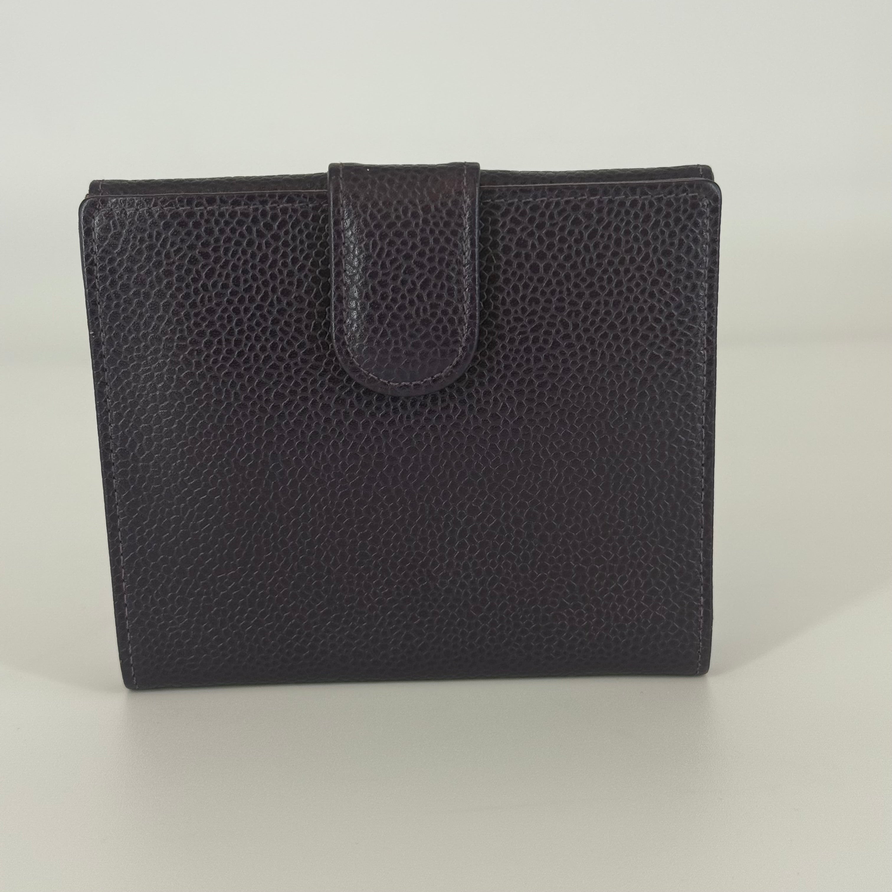 Caviar Leather Wallet – Rare Mauve