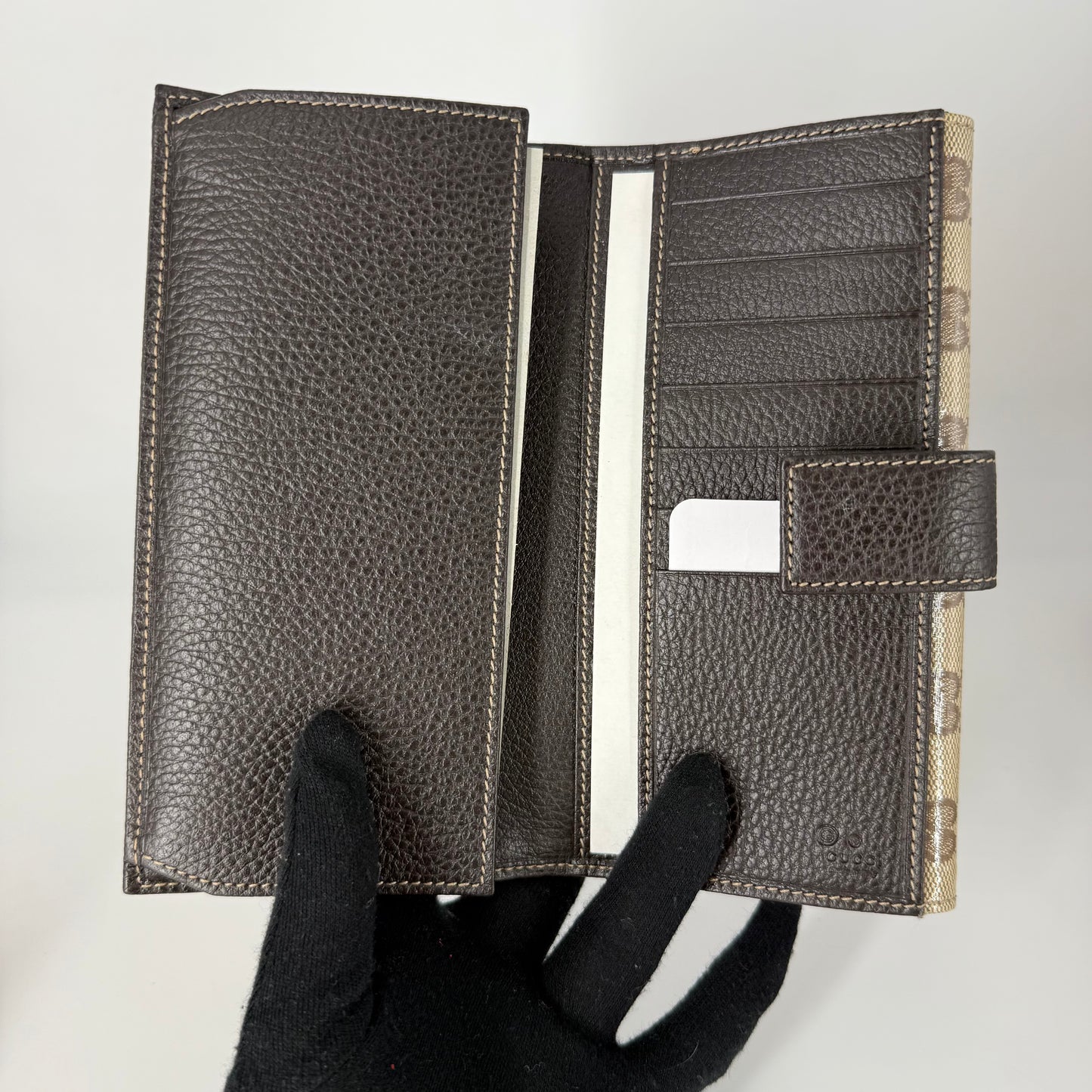 GUCCI GG Canvas Continental Flap Wallet