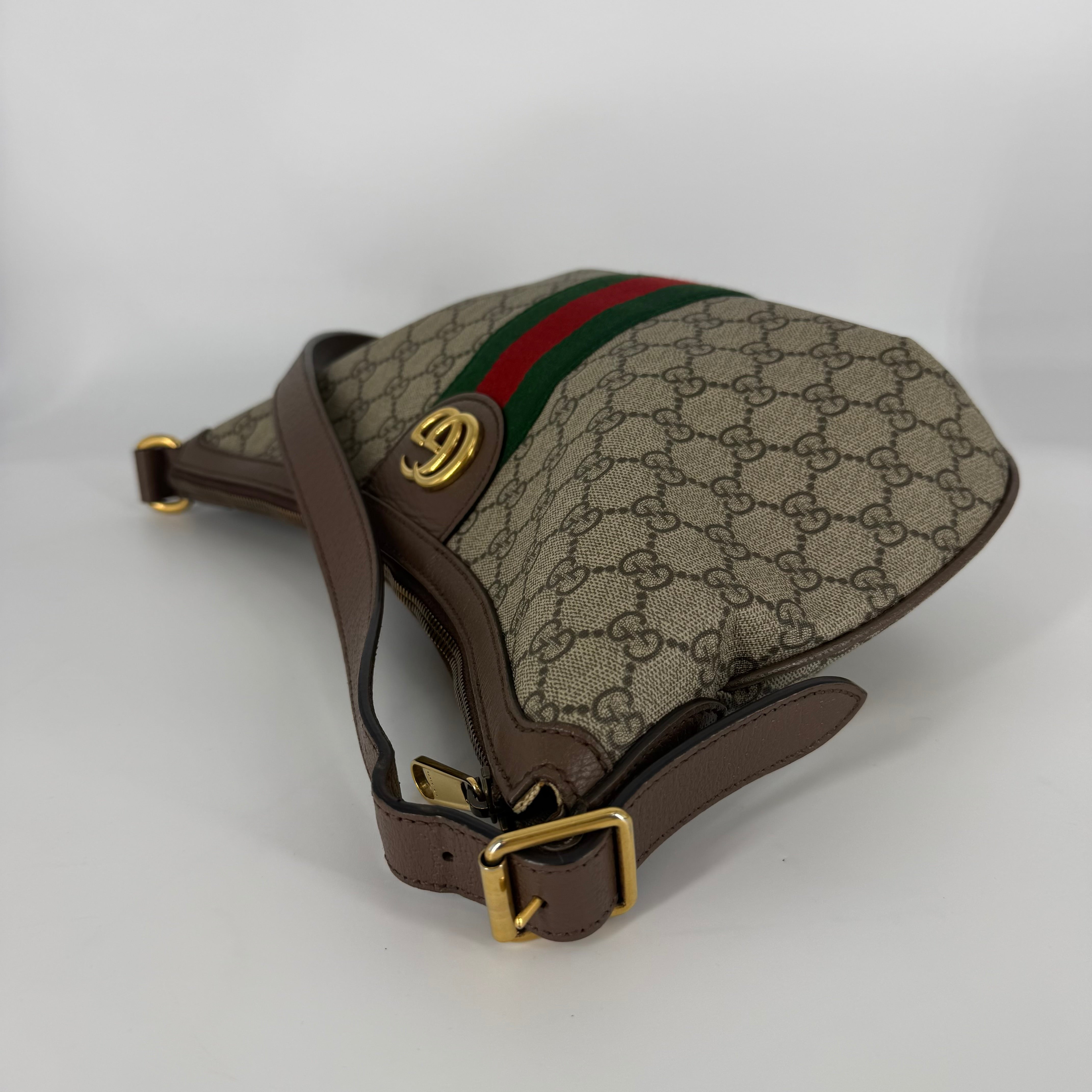 Ophidia GG Half Moon Hobo Crossbody Bag