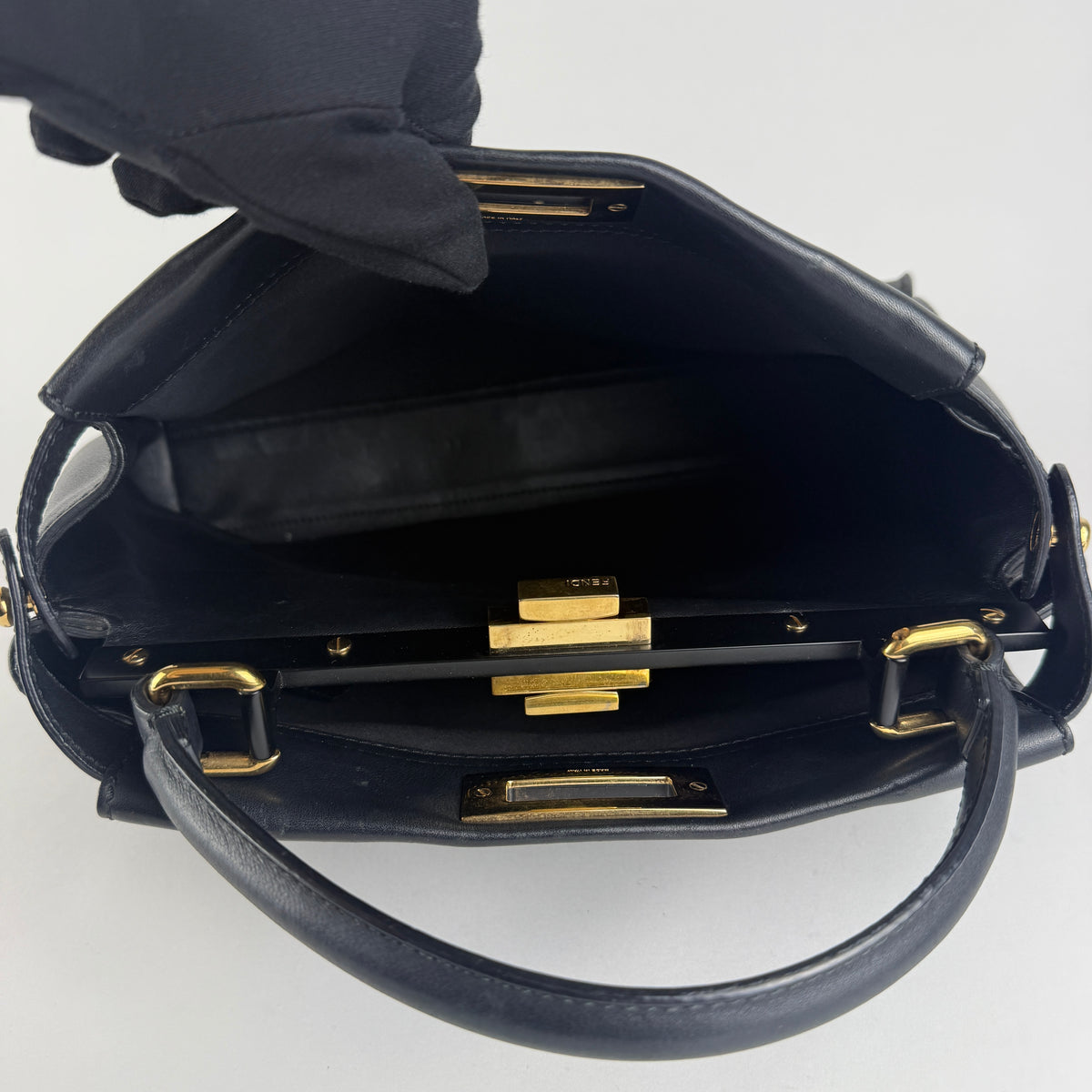 Peekaboo Medium — Black Leather — Gold-Tone Hardware