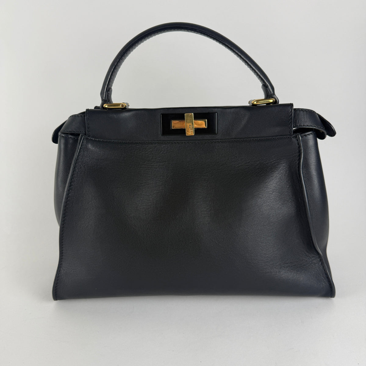 Peekaboo Medium — Black Leather — Gold-Tone Hardware