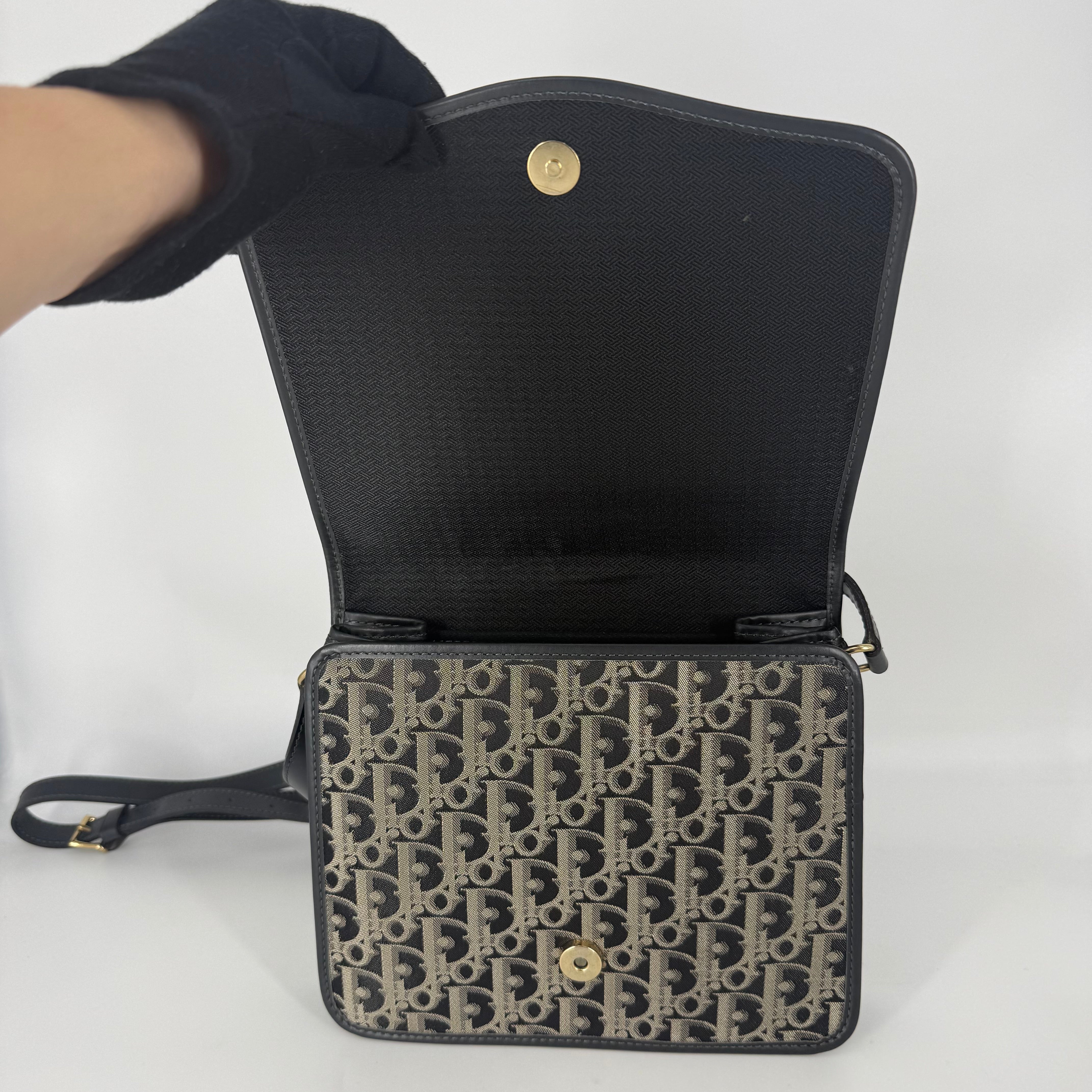 Oblique Canvas Flap Crossbody Bag