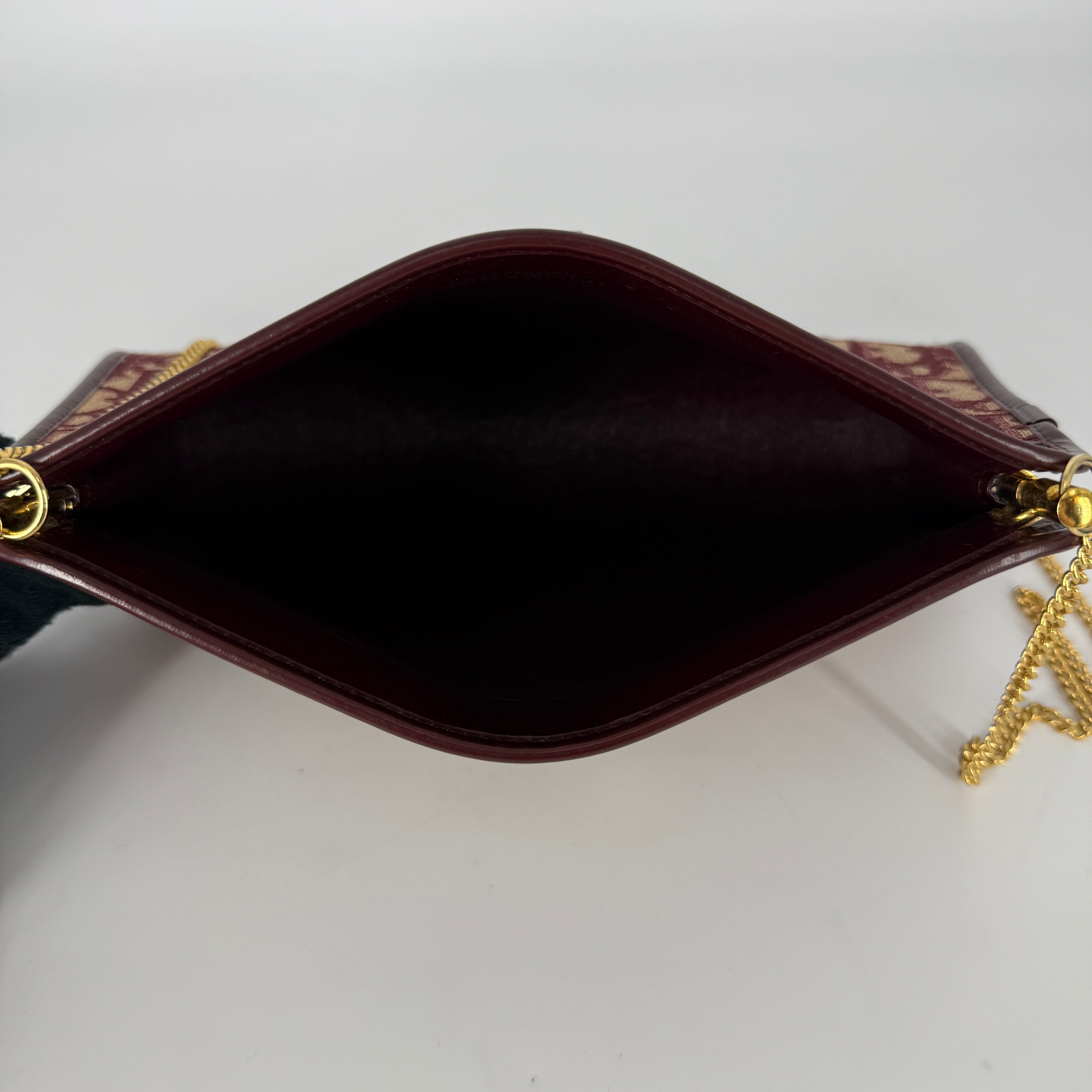 Vintage Chain Clutch — Oblique Canvas & Leather