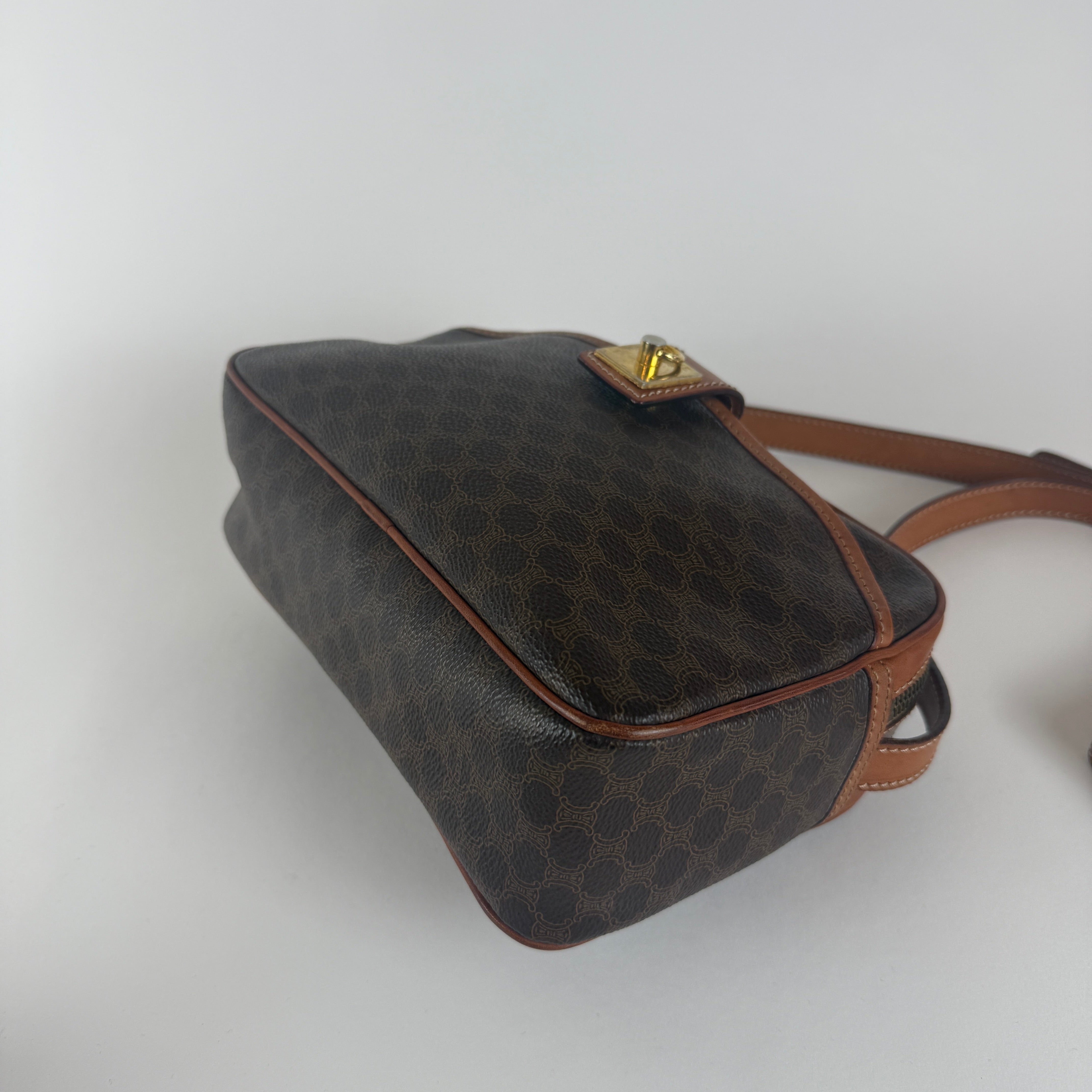 Vintage Macadam Crossbody Bag — Brown Canvas