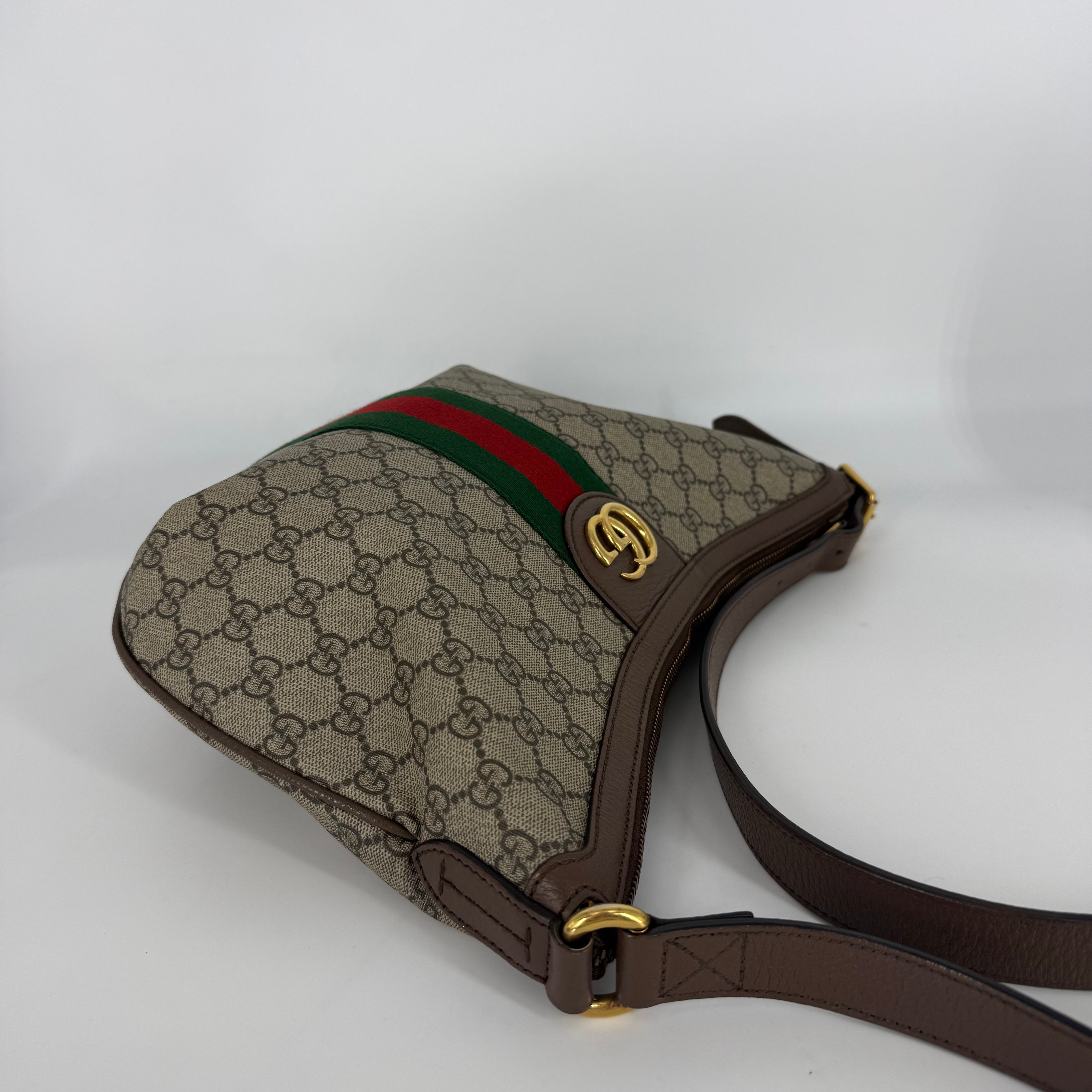 Ophidia GG Half Moon Hobo Crossbody Bag