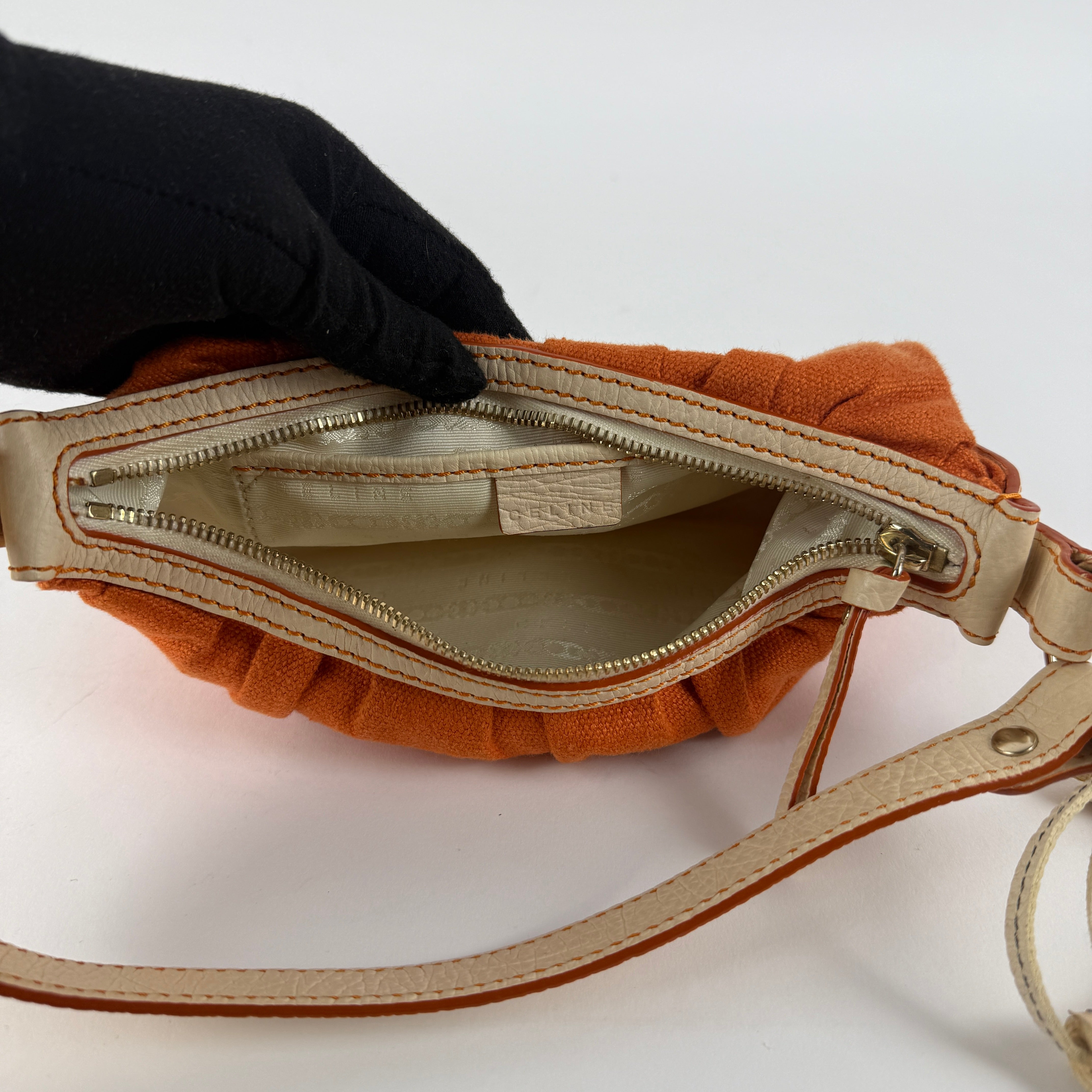 Y2K Orange Canvas Hobo