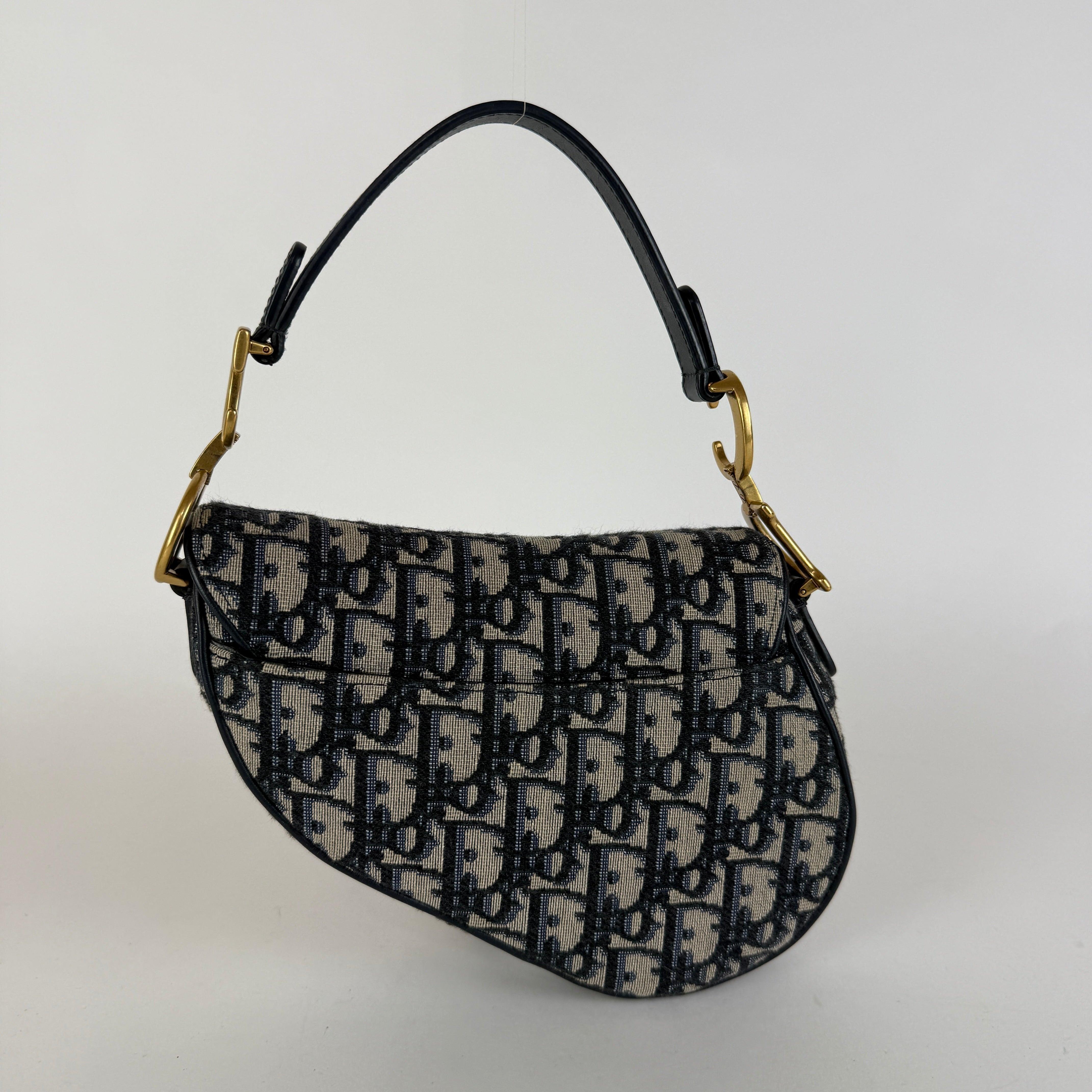 Saddle Mini — Navy Dior Oblique Canvas