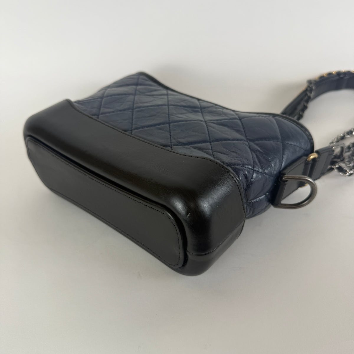 Gabrielle Small Hobo — Blue Aged Calfskin — Two-Tone Hardware