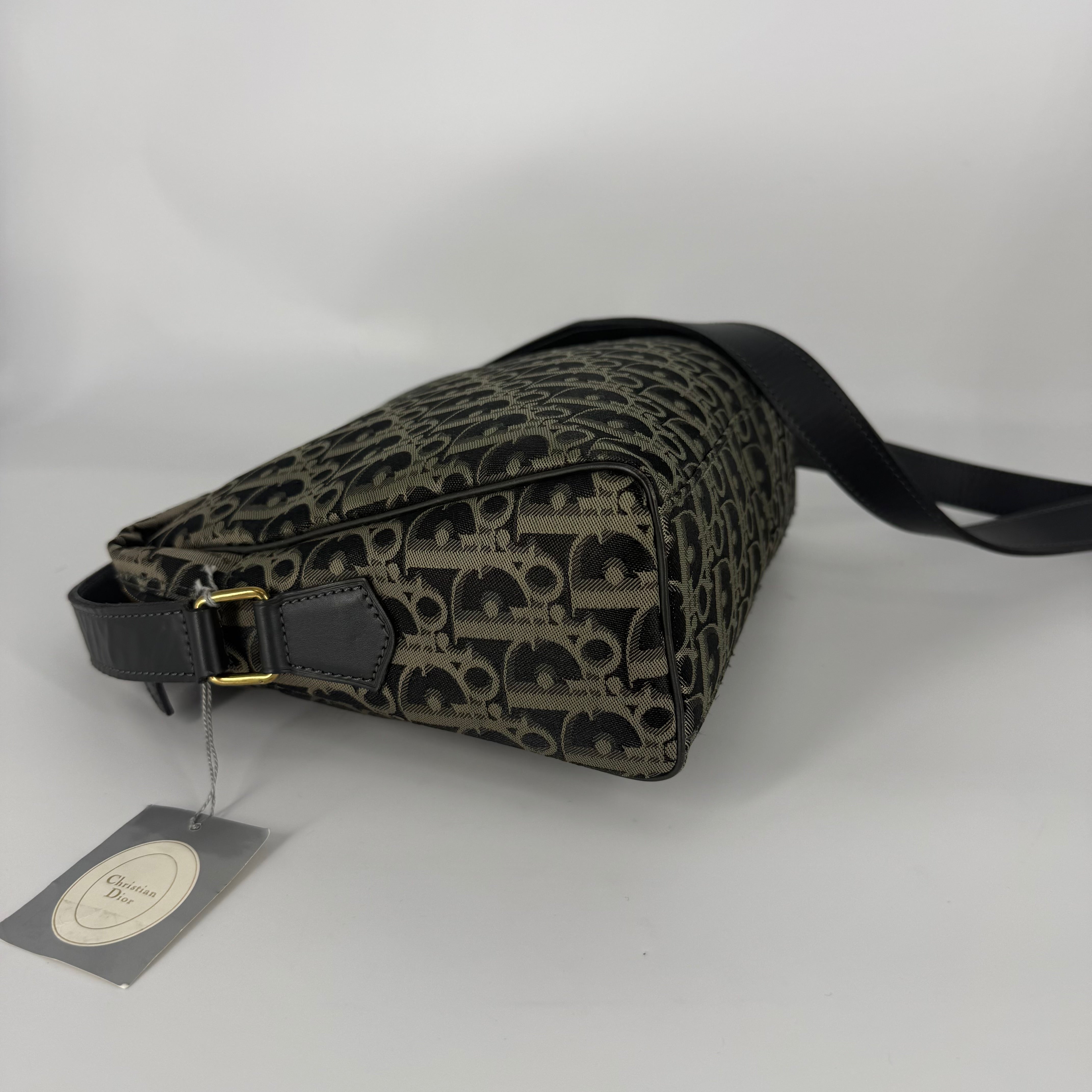 Canvas Oblique Crossbody Bag