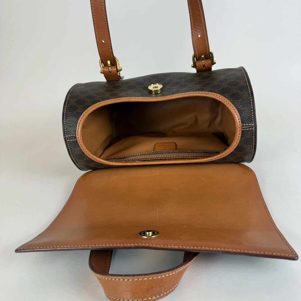 Macadam Triomphe Shoulder Bag — Brown