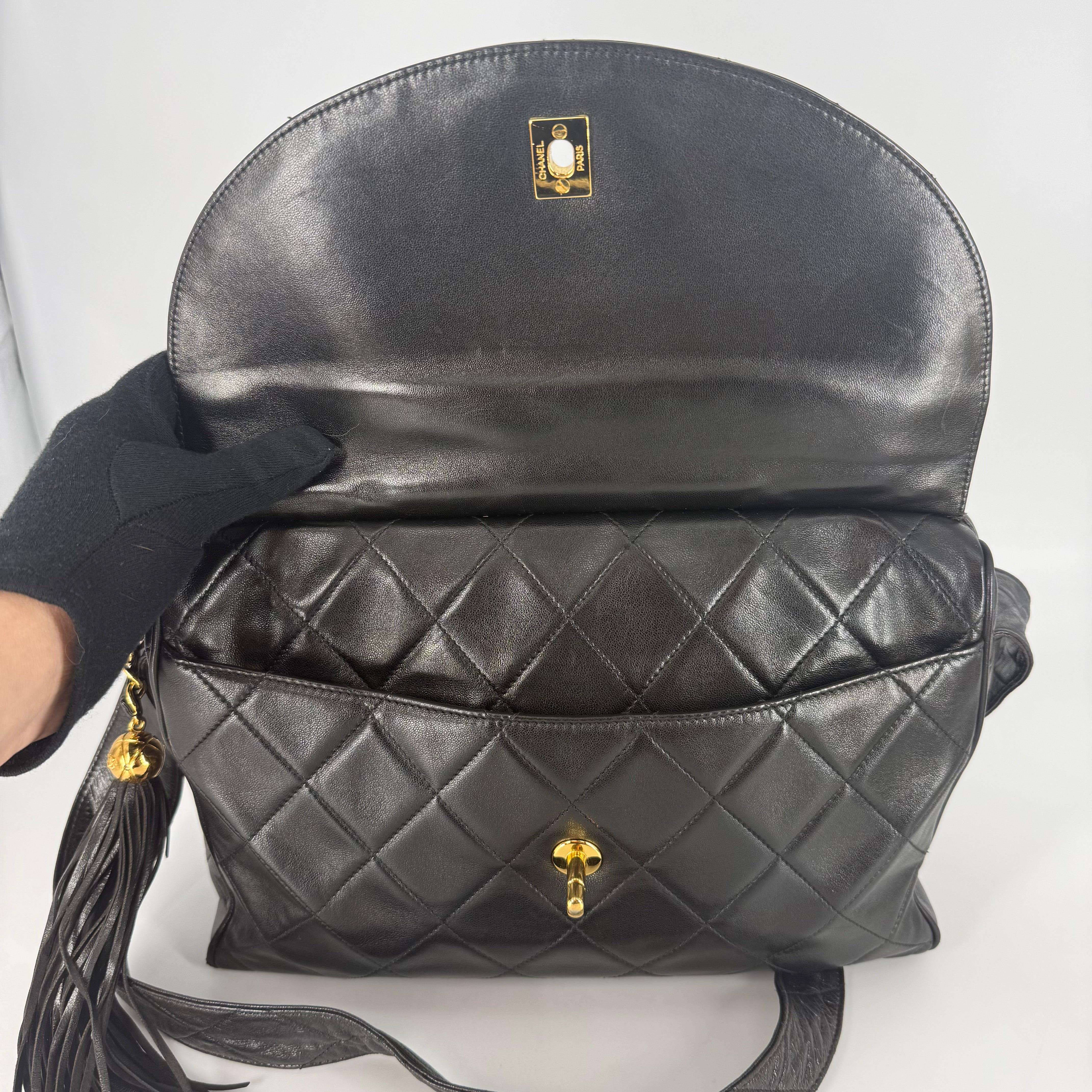 Classic Quilted Flap 24 Karat Gold