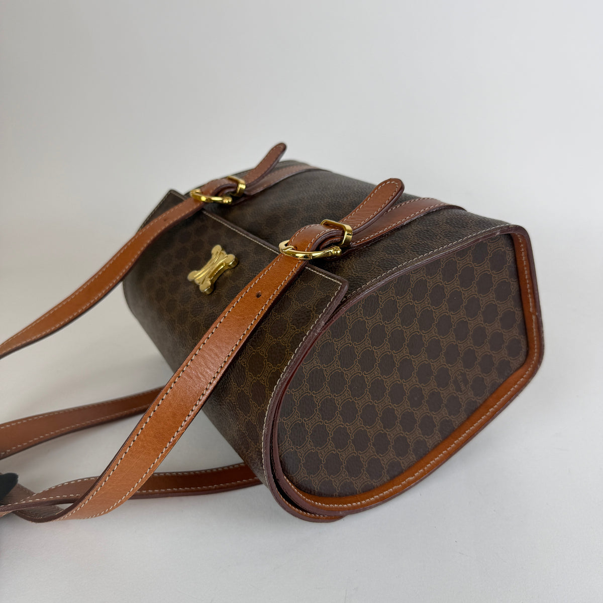 Macadam Triomphe Shoulder Bag — Brown
