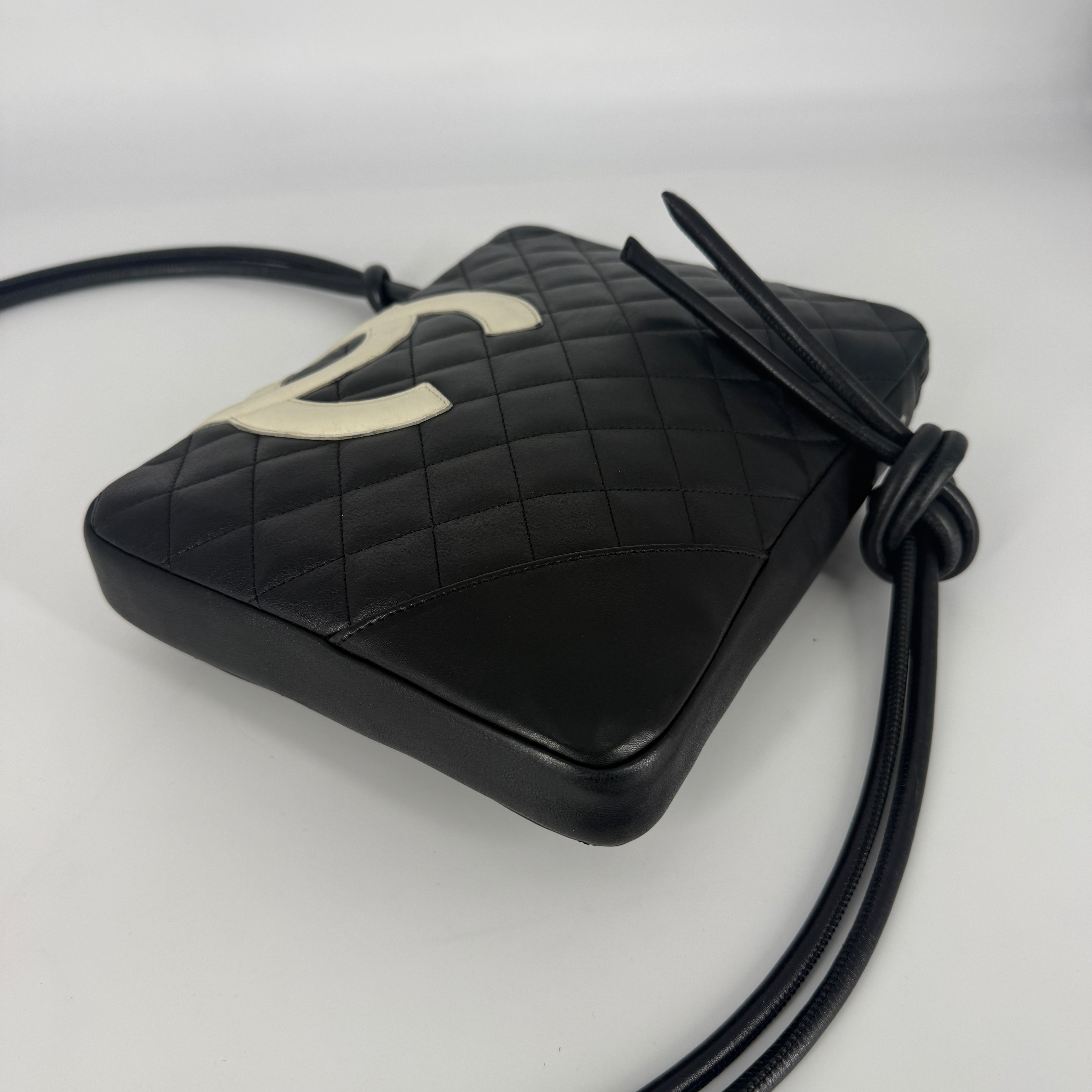 Cambon Line Crossbody Bag – Black & Silver