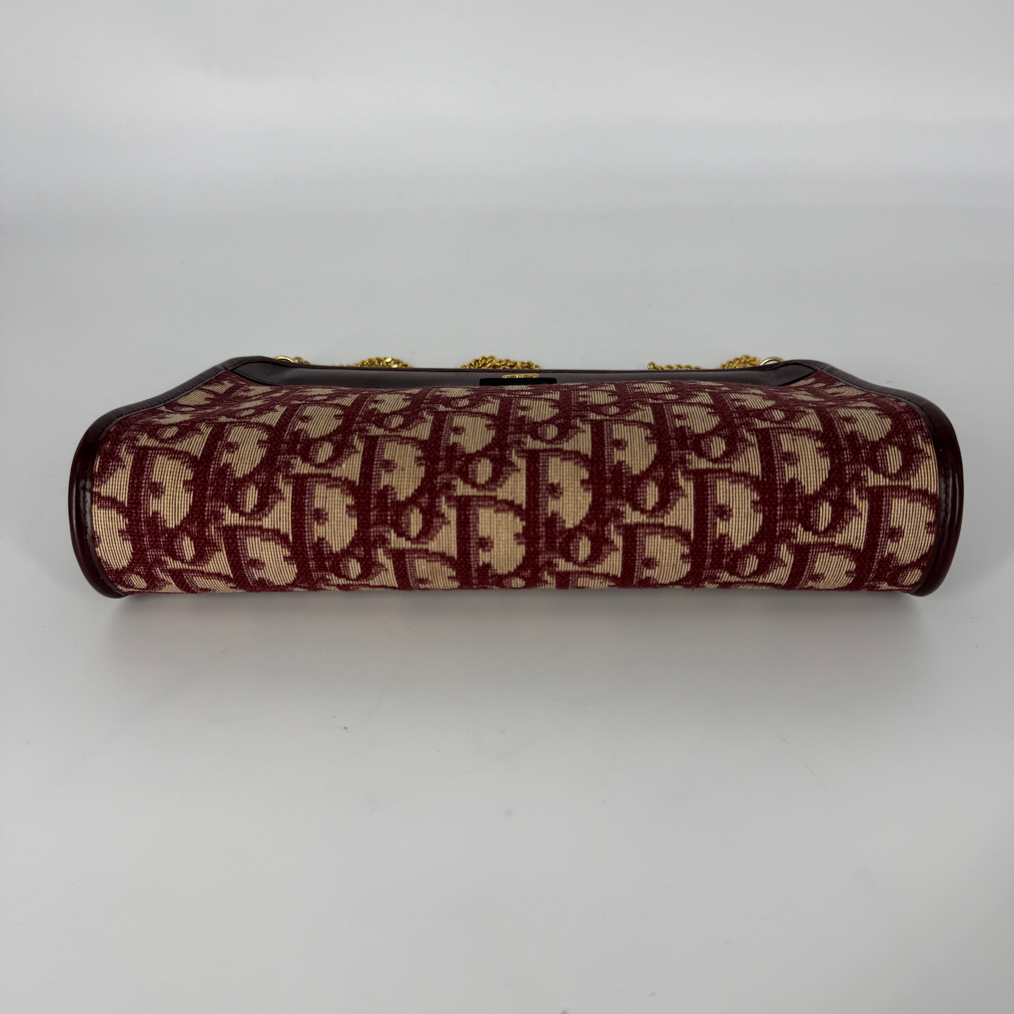 Vintage Chain Clutch — Oblique Canvas & Leather