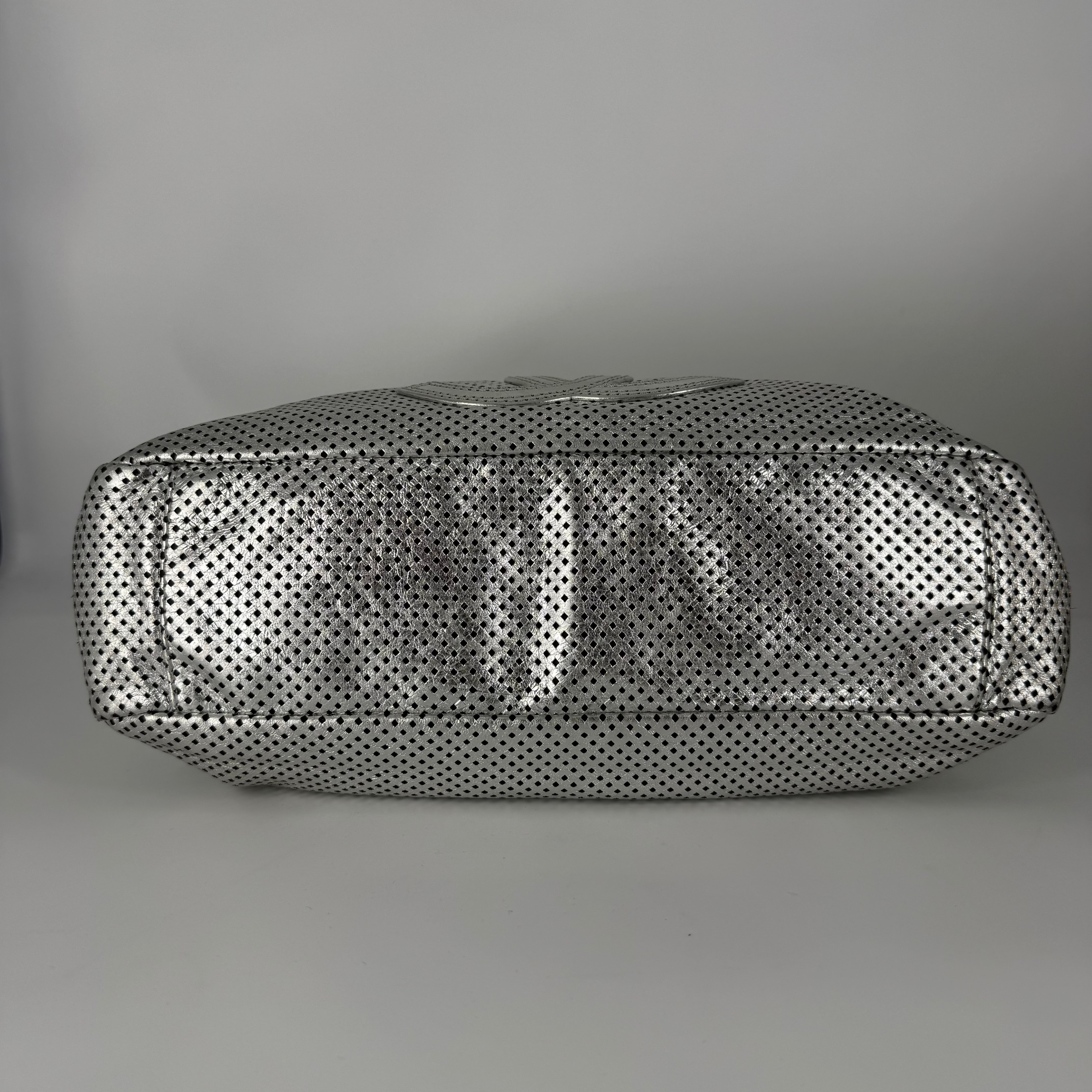 Rodeo Drive Tote – Perforated Leather – Silver Hardware