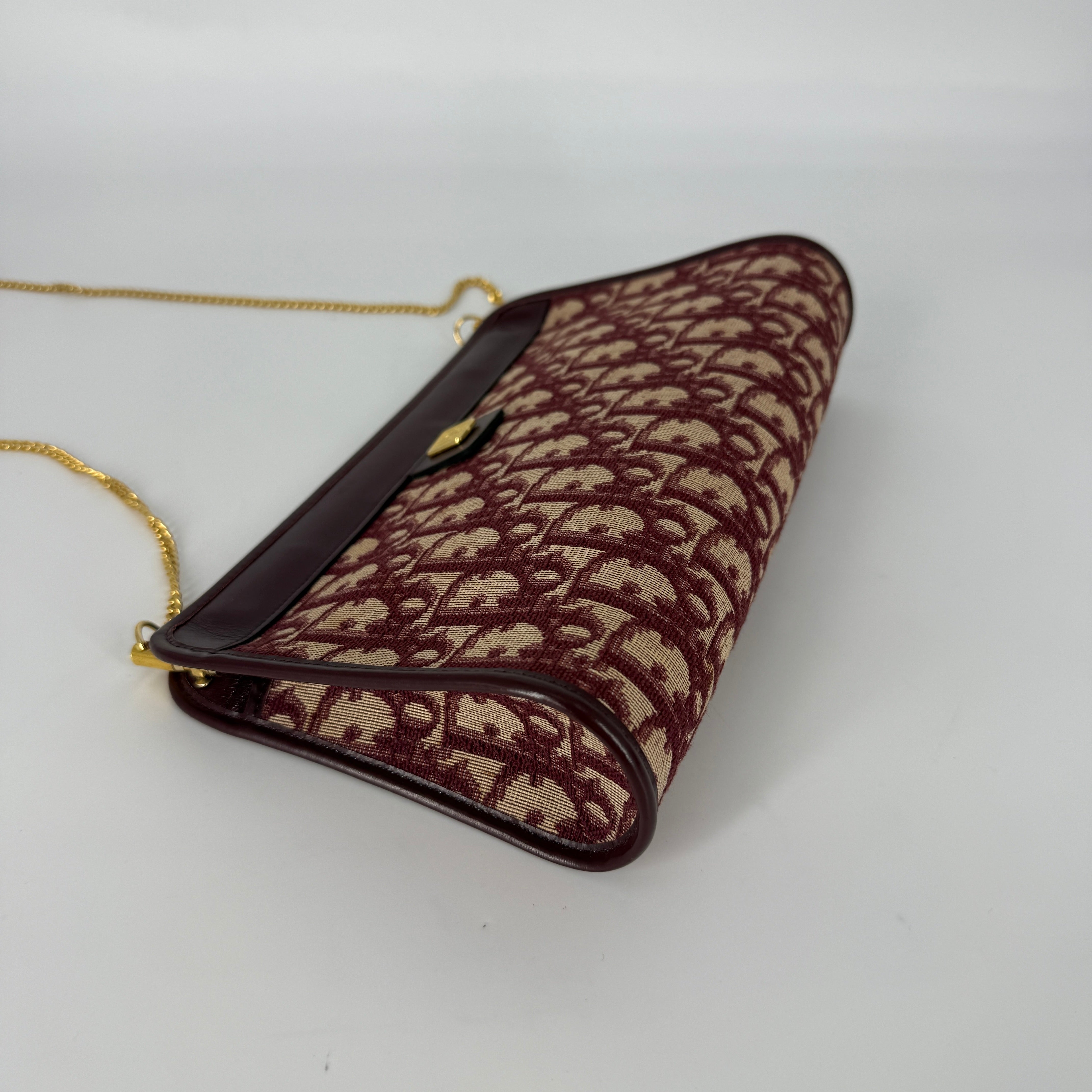 Vintage Chain Clutch — Oblique Canvas & Leather