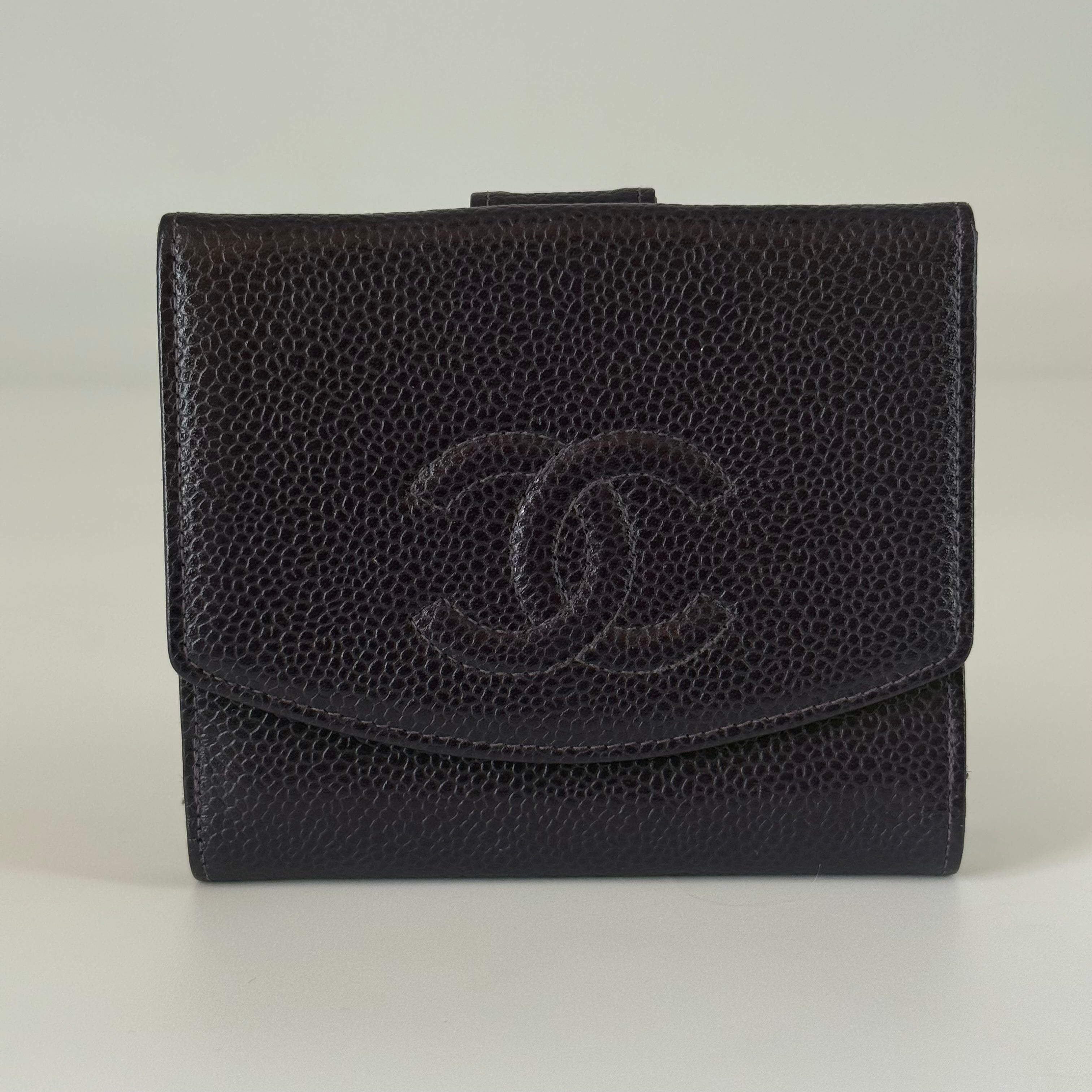 Caviar Leather Wallet – Rare Mauve