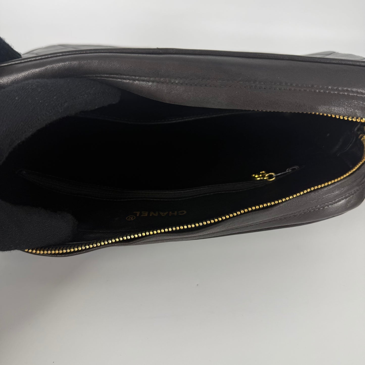 CHANEL Quilted Leather Crossbody Bag 24 Karat Gold