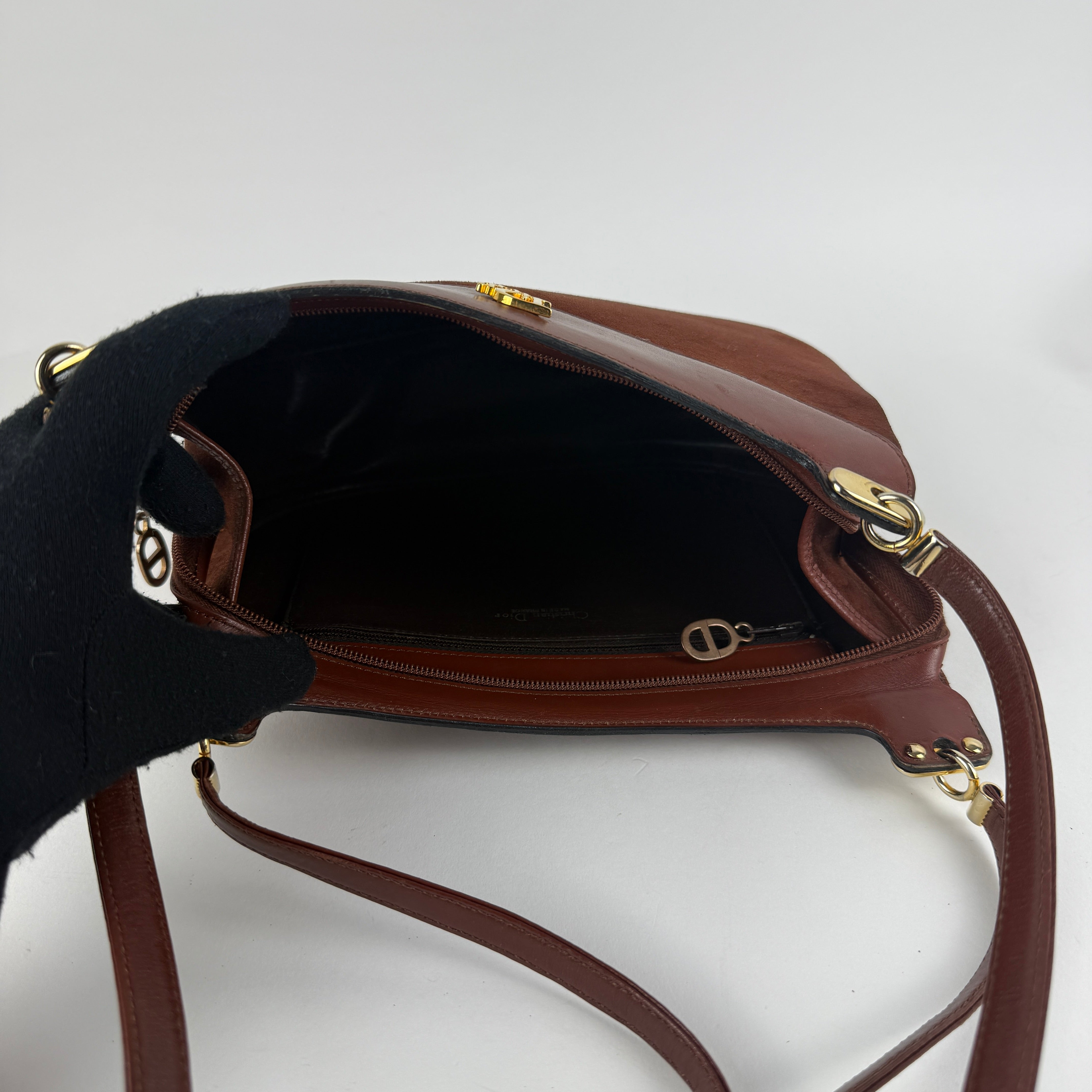 Vintage Suede Hobo Shoulder Bag