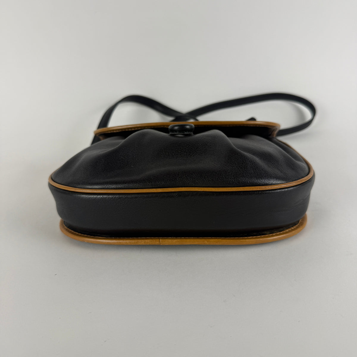 Vintage — Black Leather — Gold-Tone Hardware