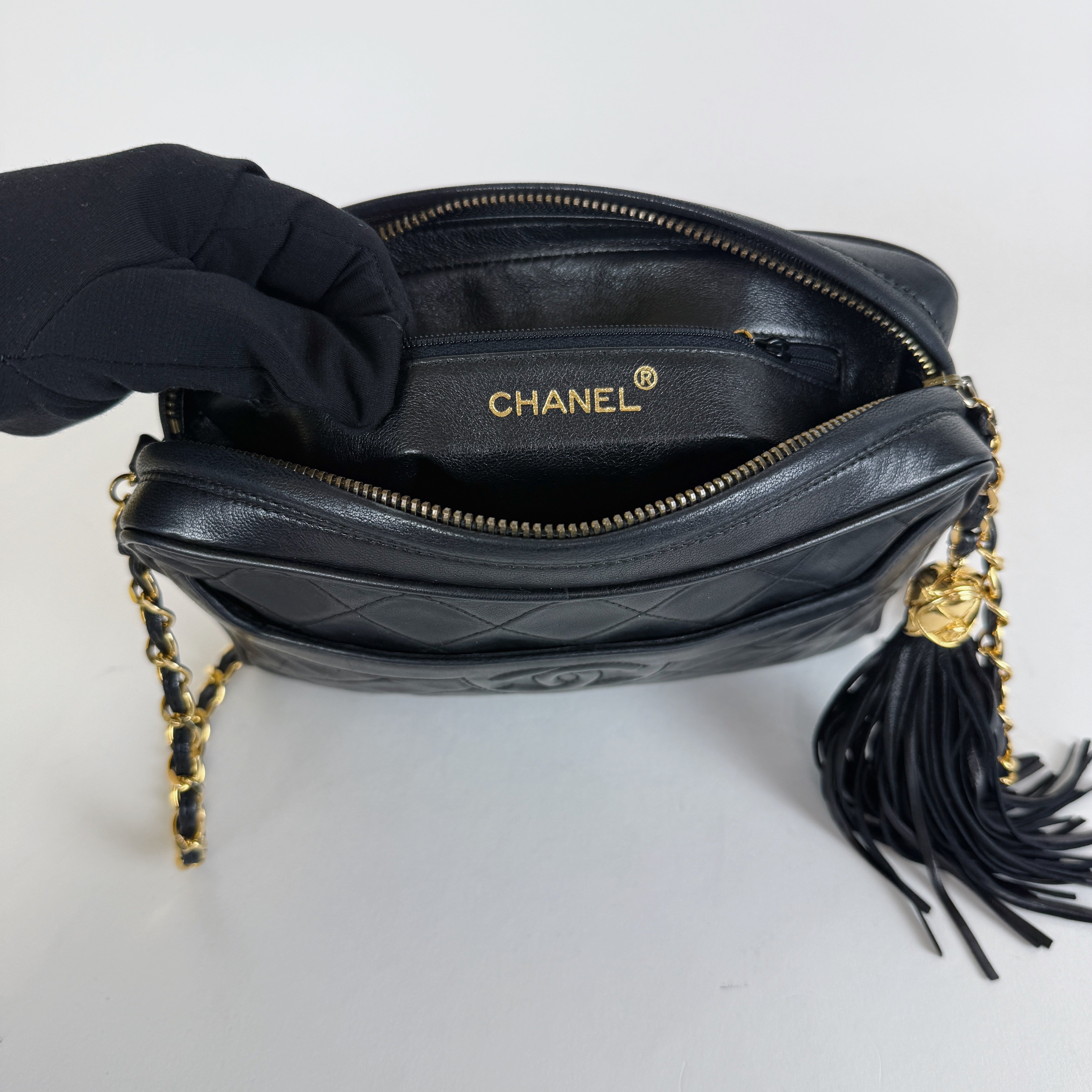 Vintage Camera Bag — 24K Gold Hardware