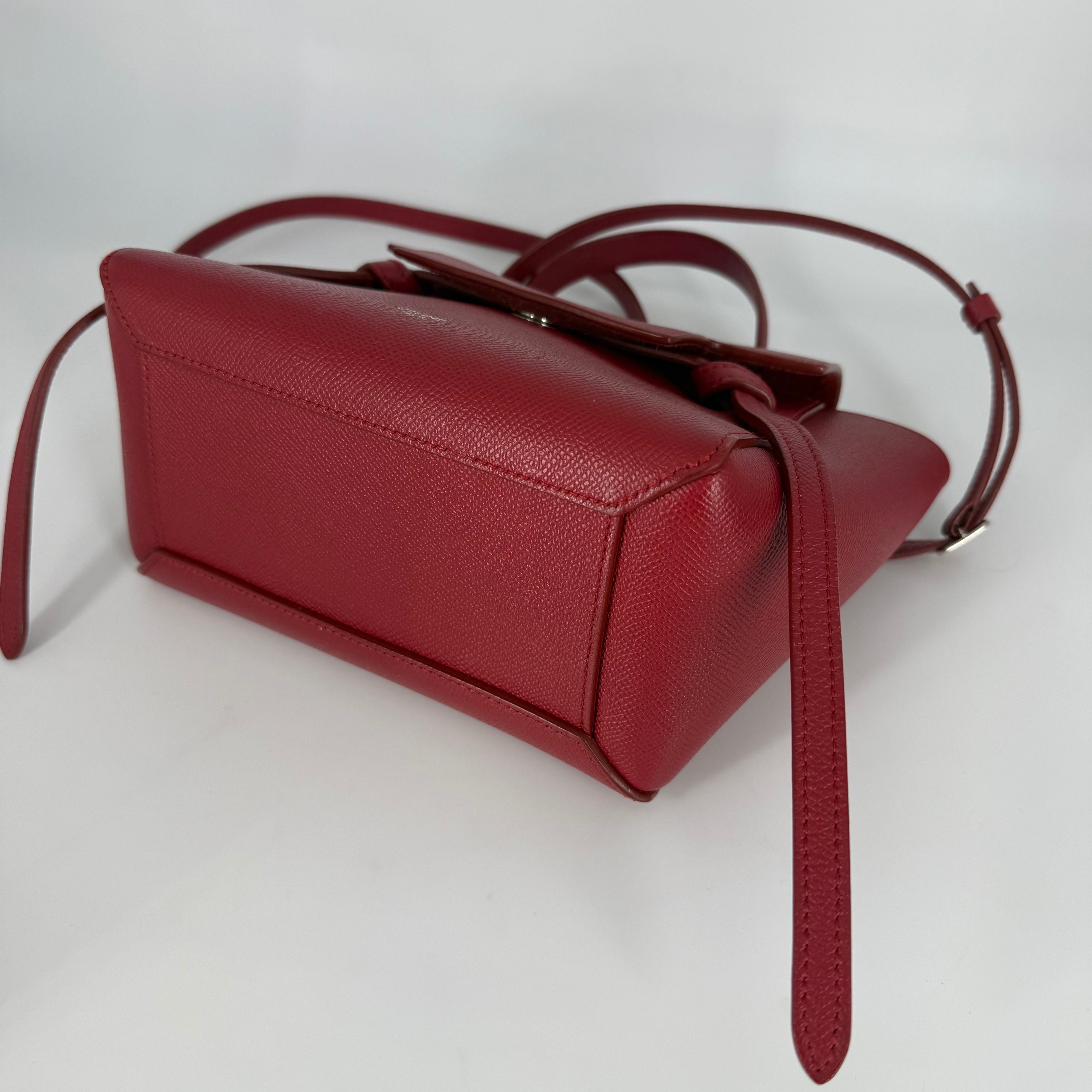 Nano Belt Red Crossbody Bag
