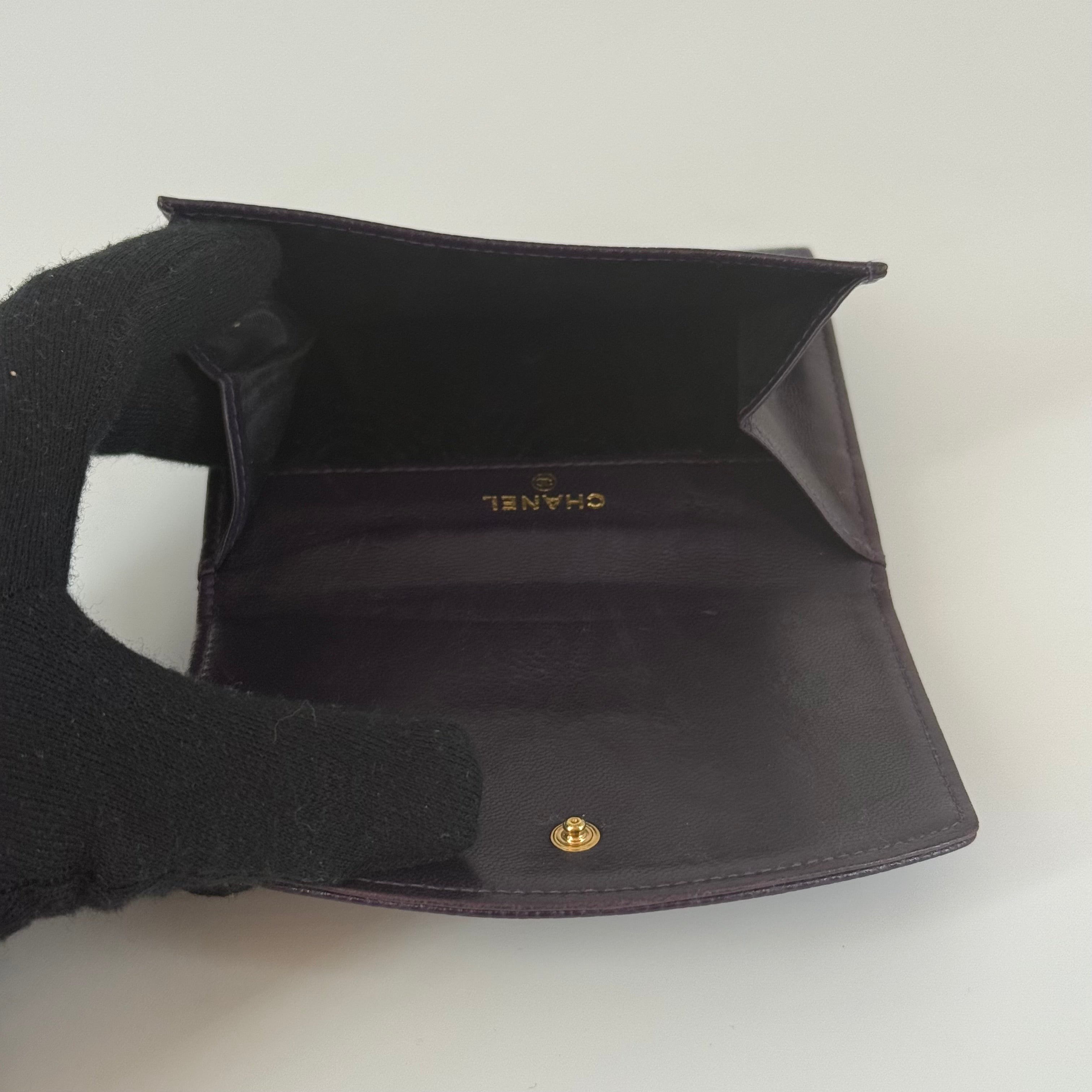 Caviar Leather Wallet – Rare Mauve