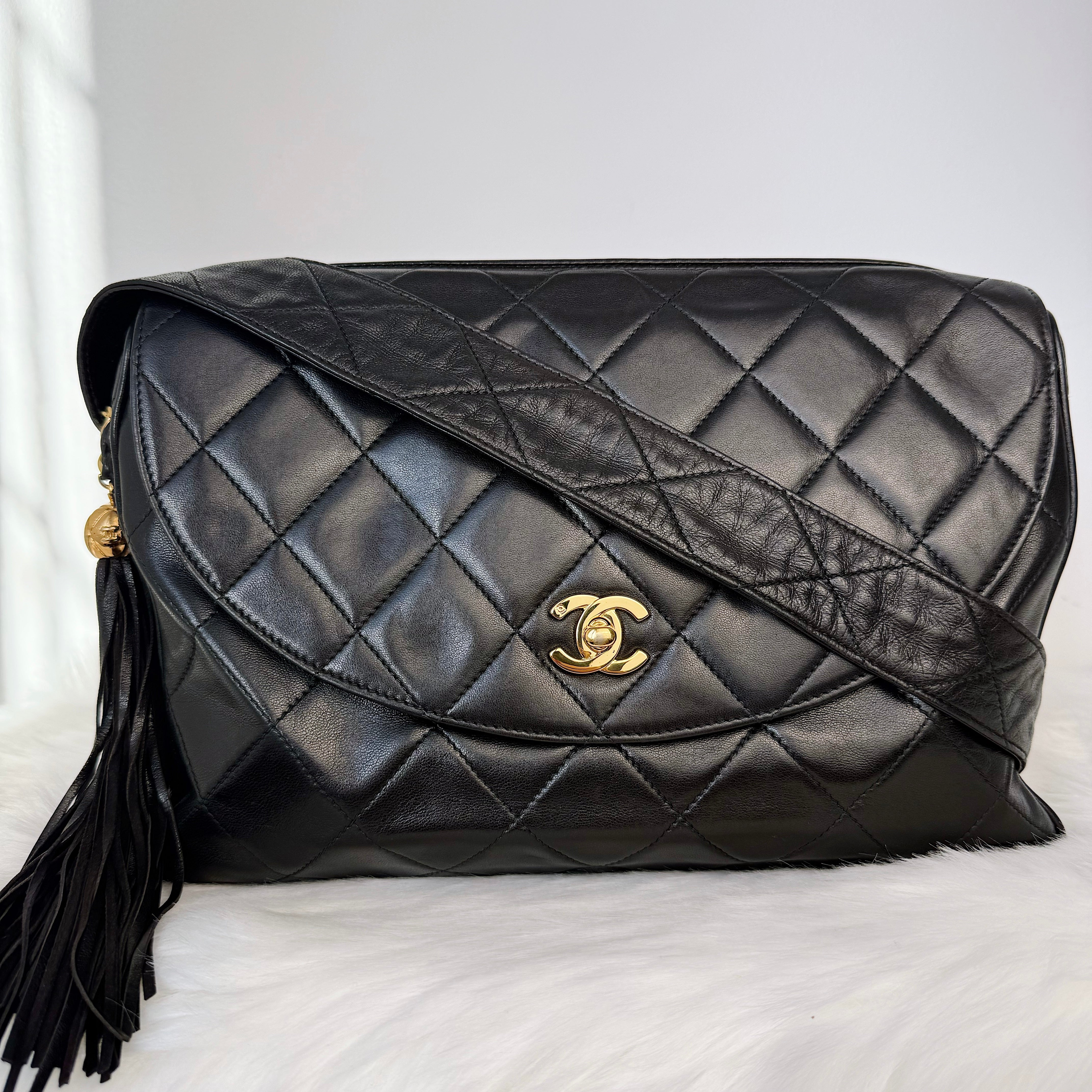 Classic Quilted Flap 24 Karat Gold