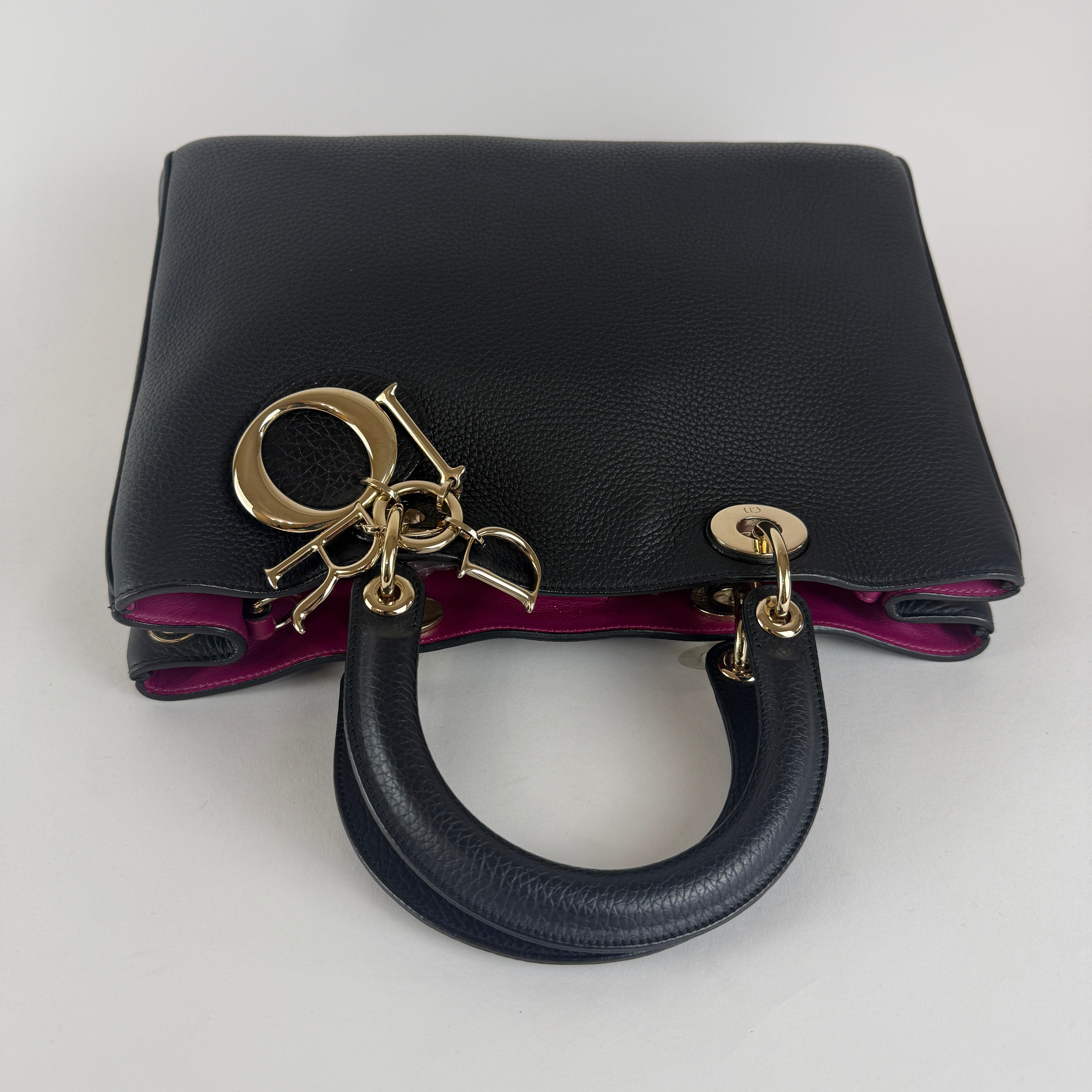 Diorissimo Medium — Black Grained Leather