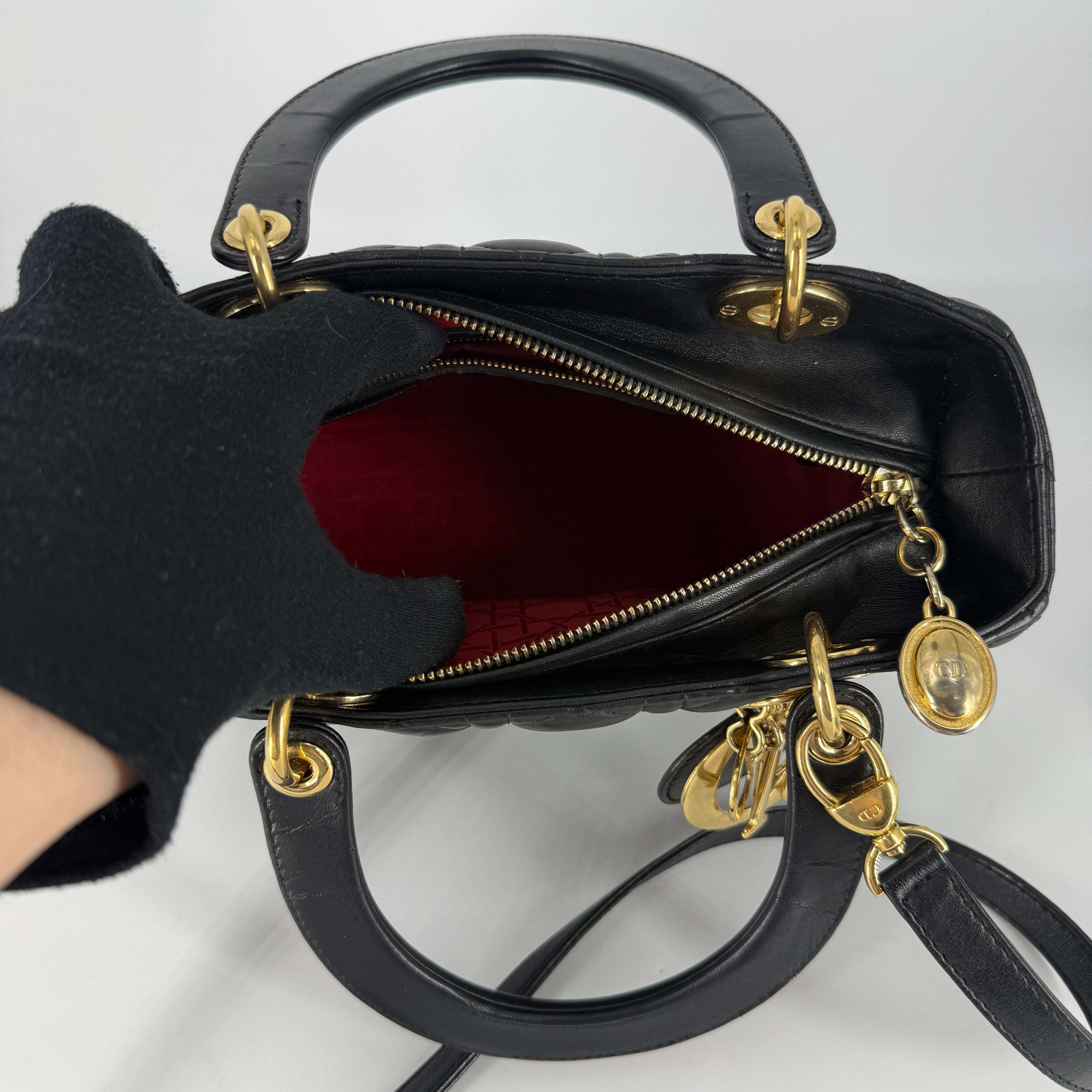 LADY DIOR Black Cannage Médium