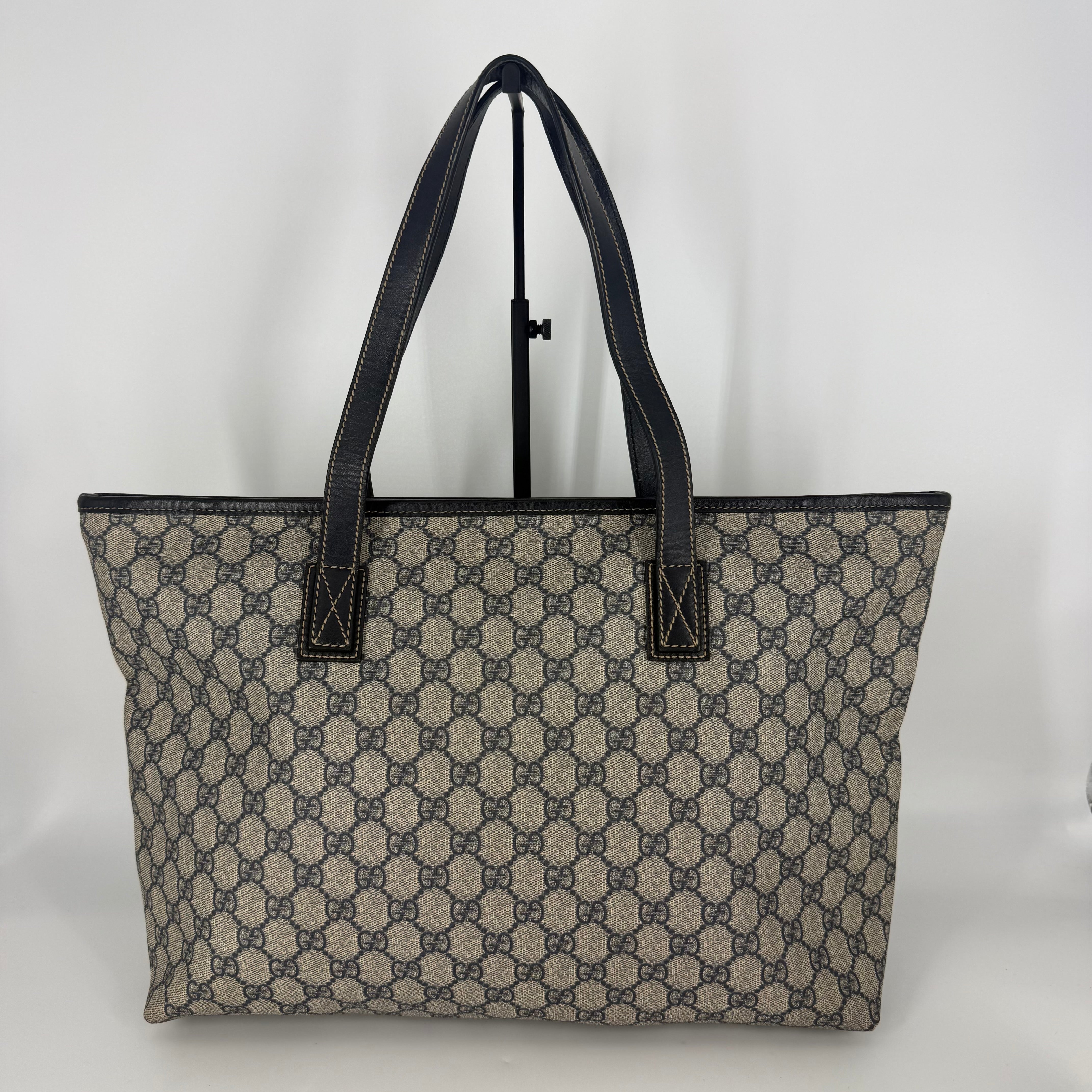 GG Canvas Navy Tote Bag