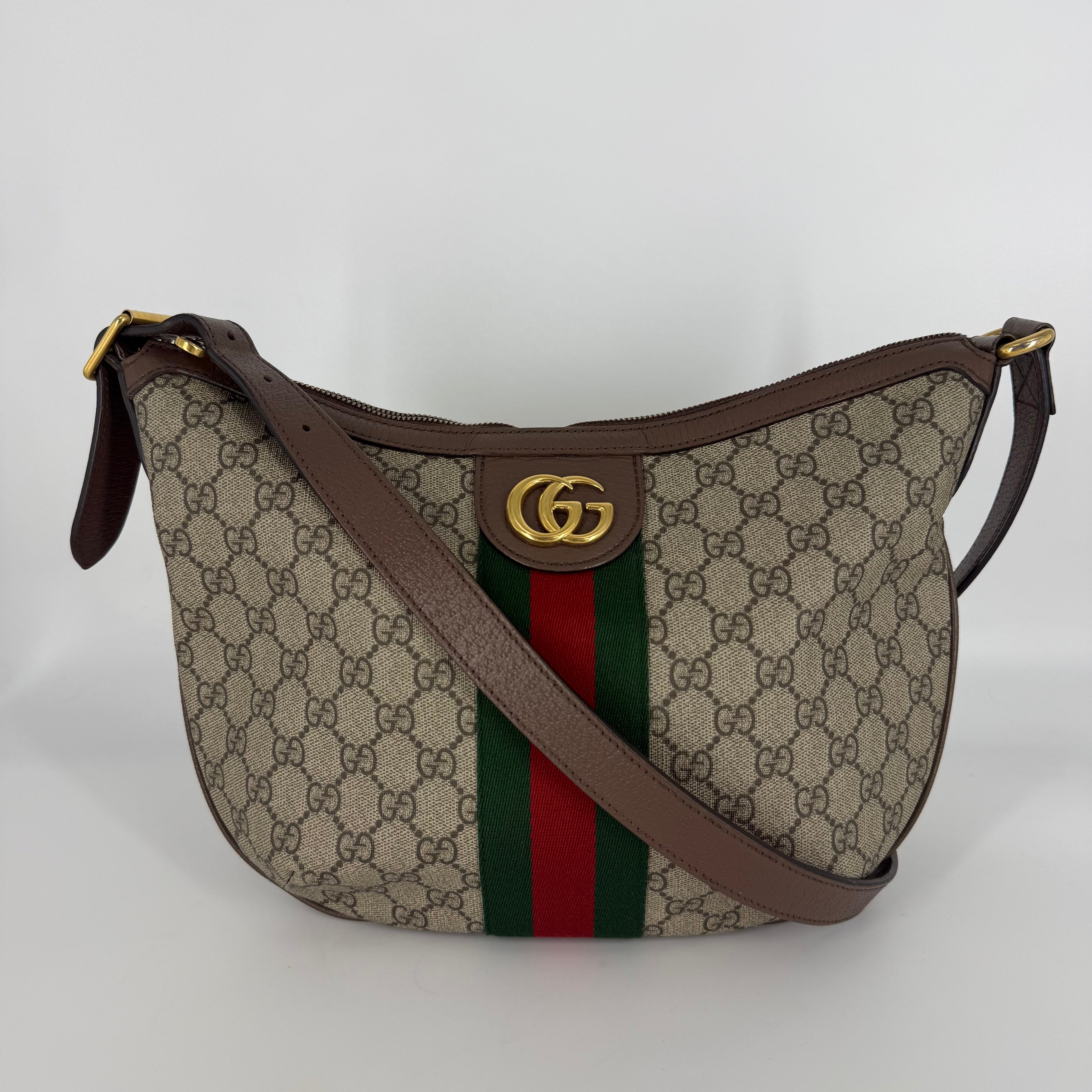 Ophidia GG Half Moon Hobo Crossbody Bag