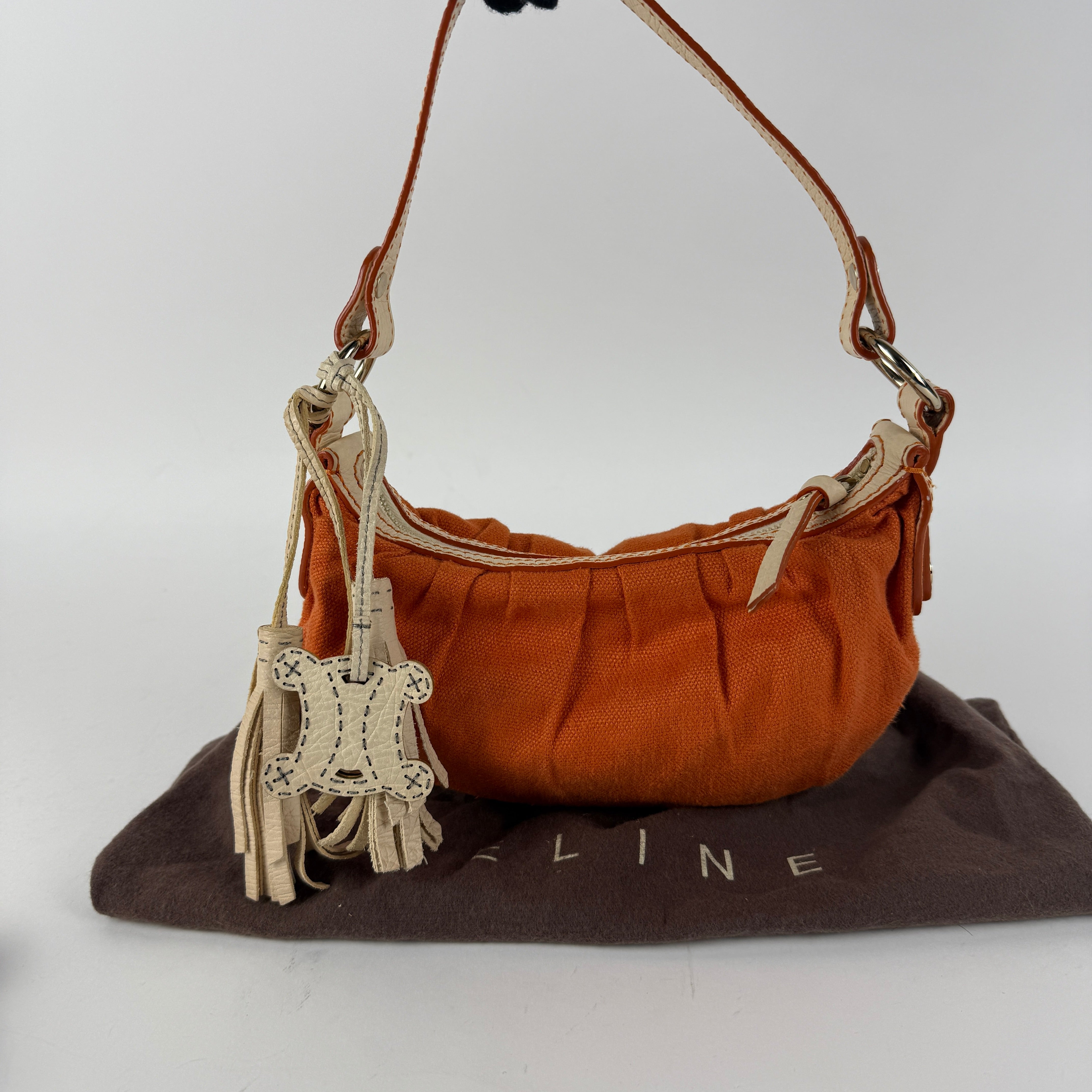 Y2K Orange Canvas Hobo