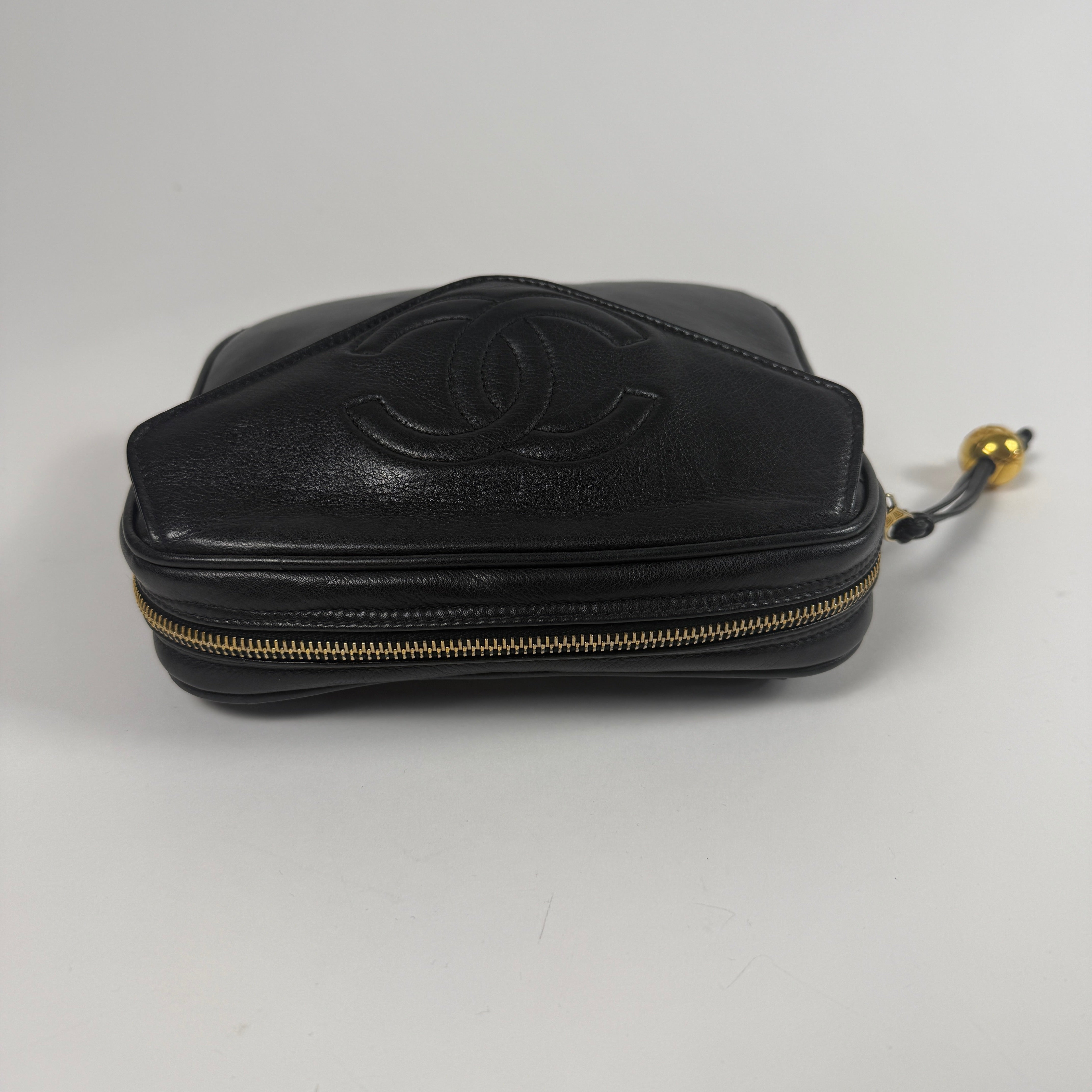 Vintage CC Waist Bag – Black Leather