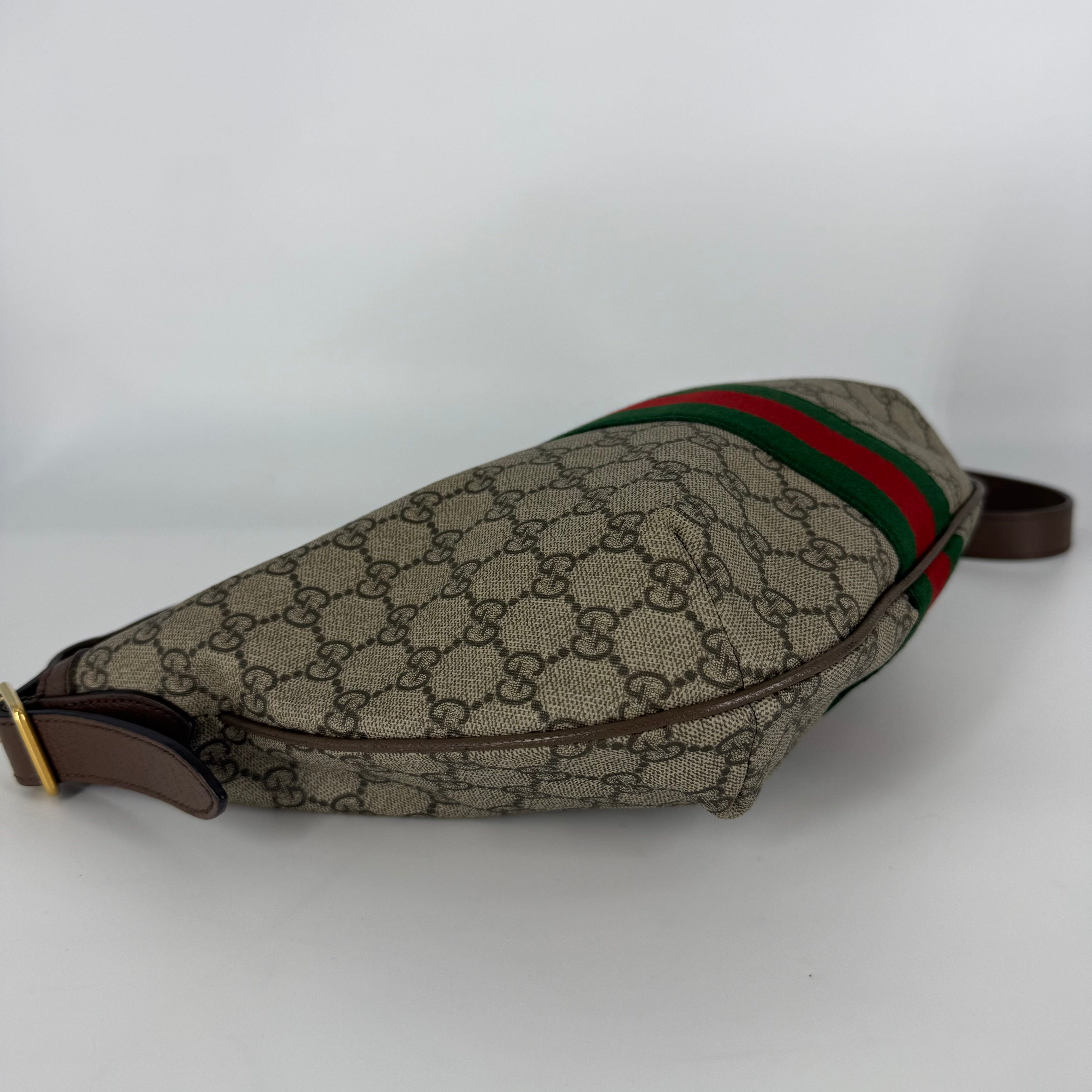Ophidia GG Half Moon Hobo Crossbody Bag