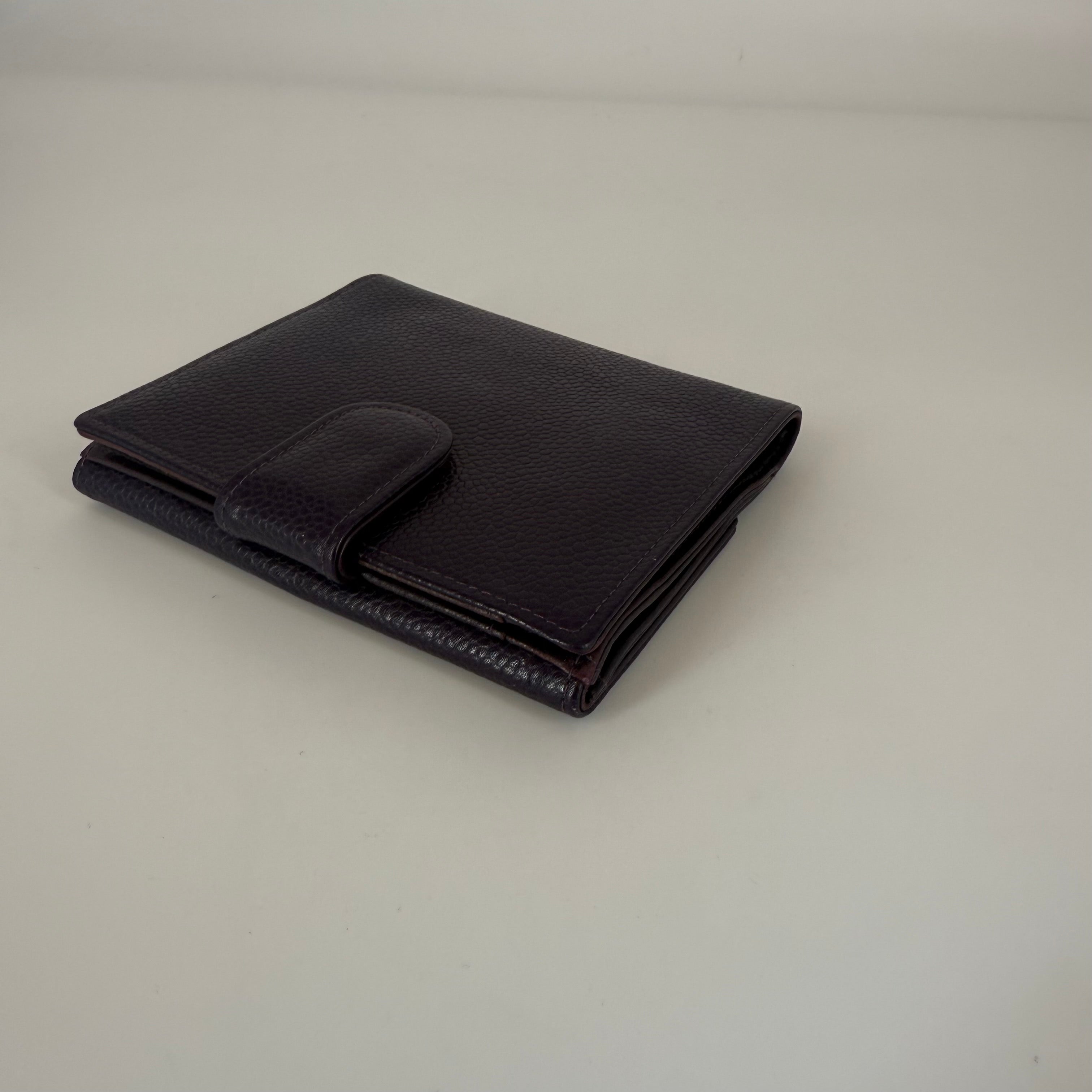 Caviar Leather Wallet – Rare Mauve