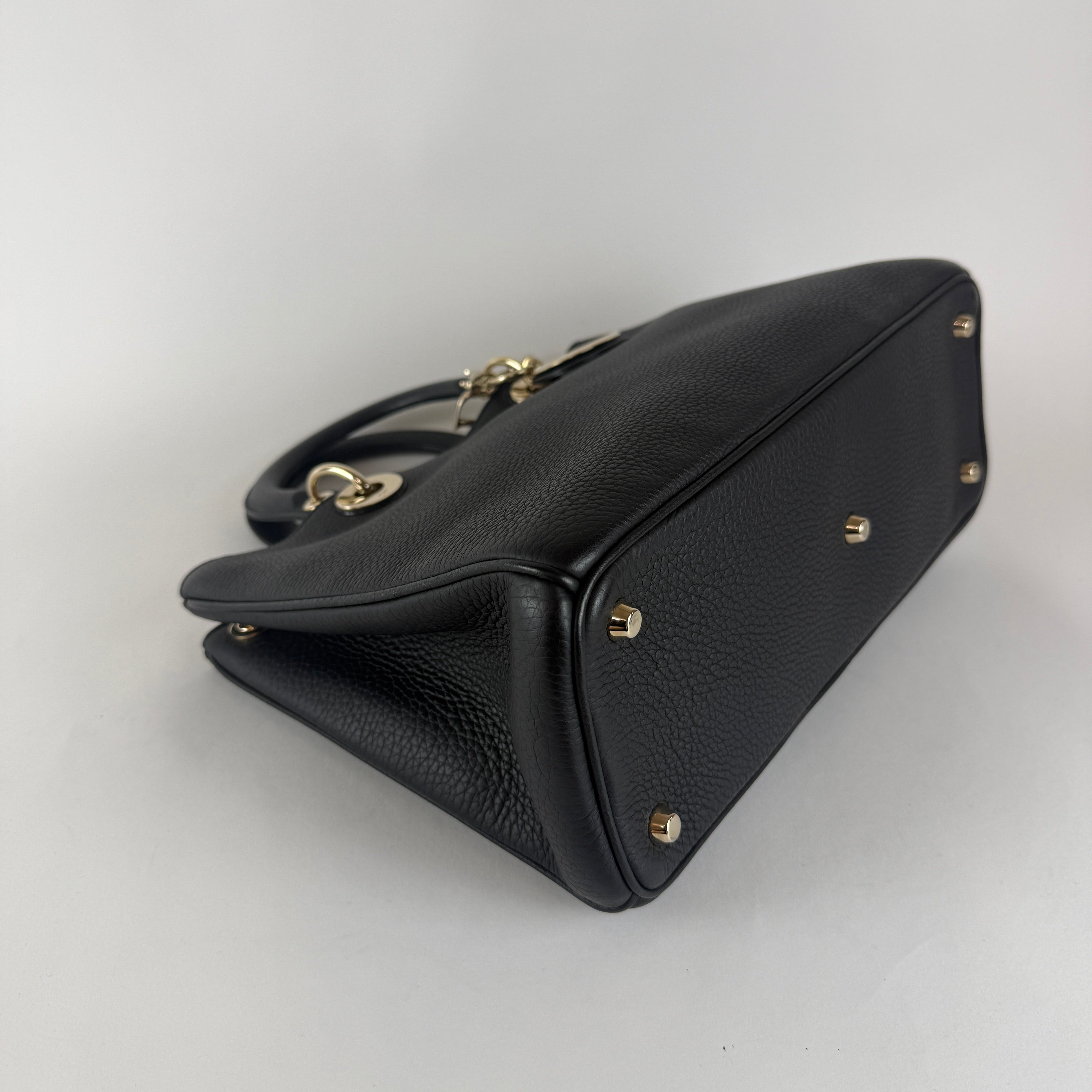 Diorissimo Medium — Black Grained Leather