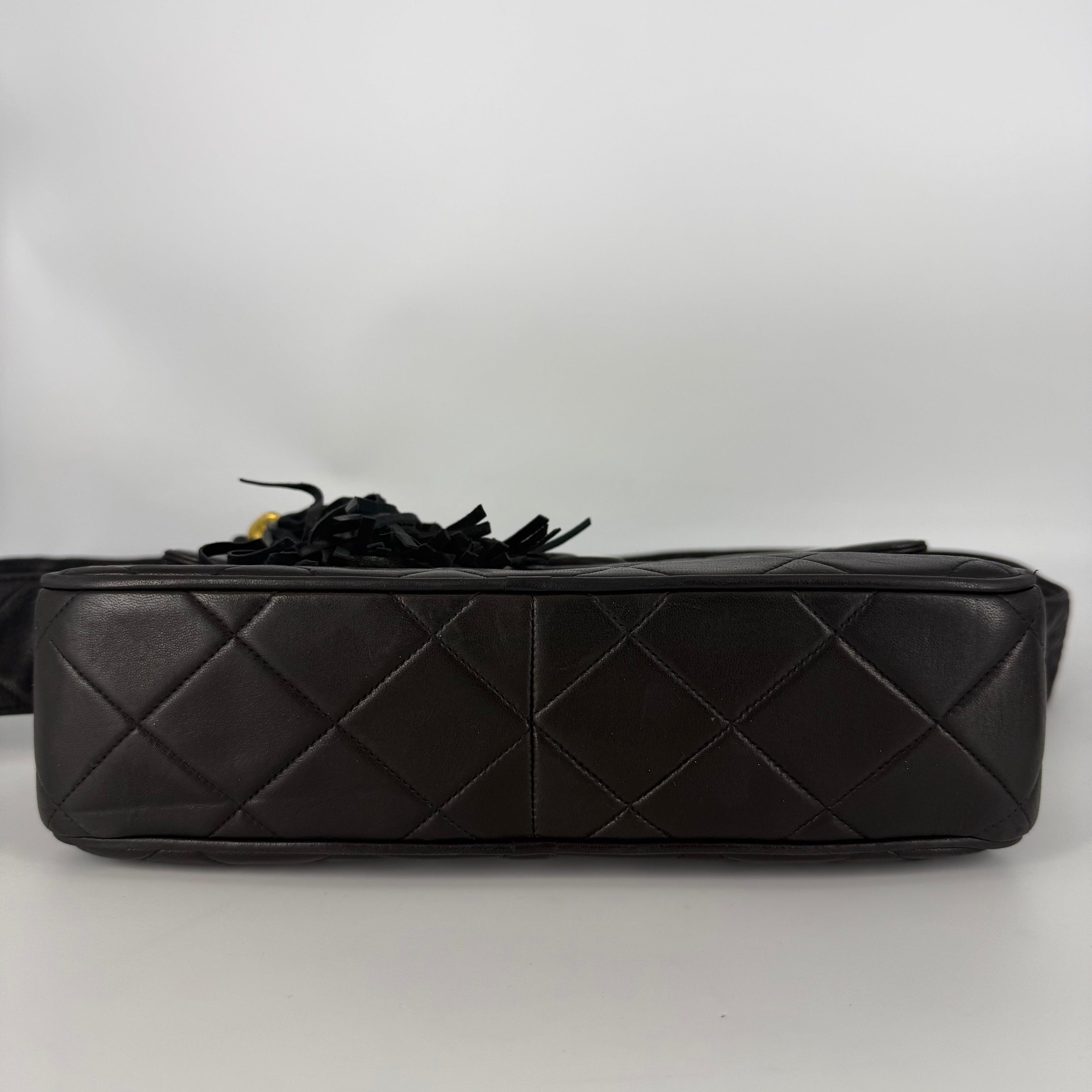 Quilted Leather Crossbody Bag 24 Karat Gold