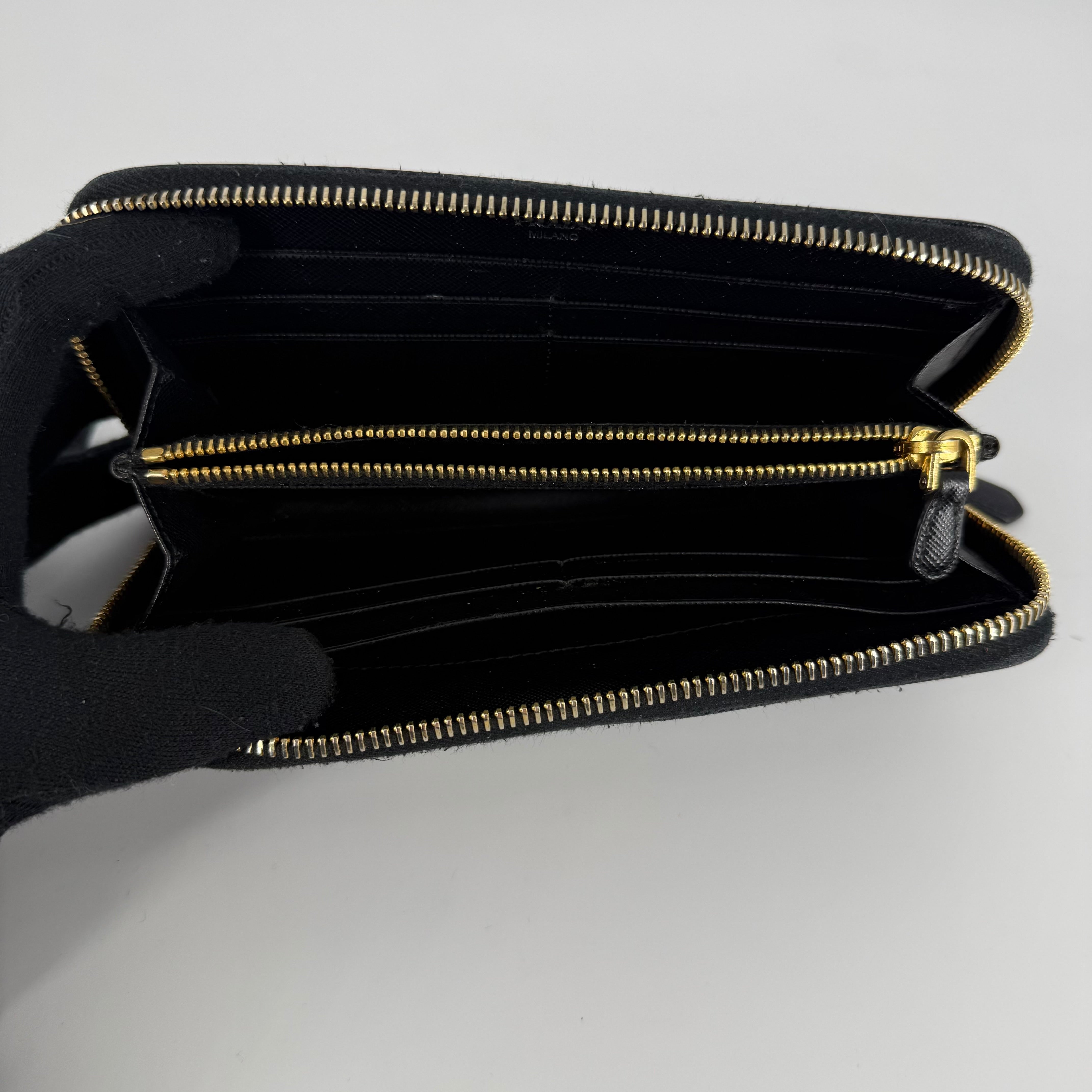 Saffiano Leather Long Wallet
