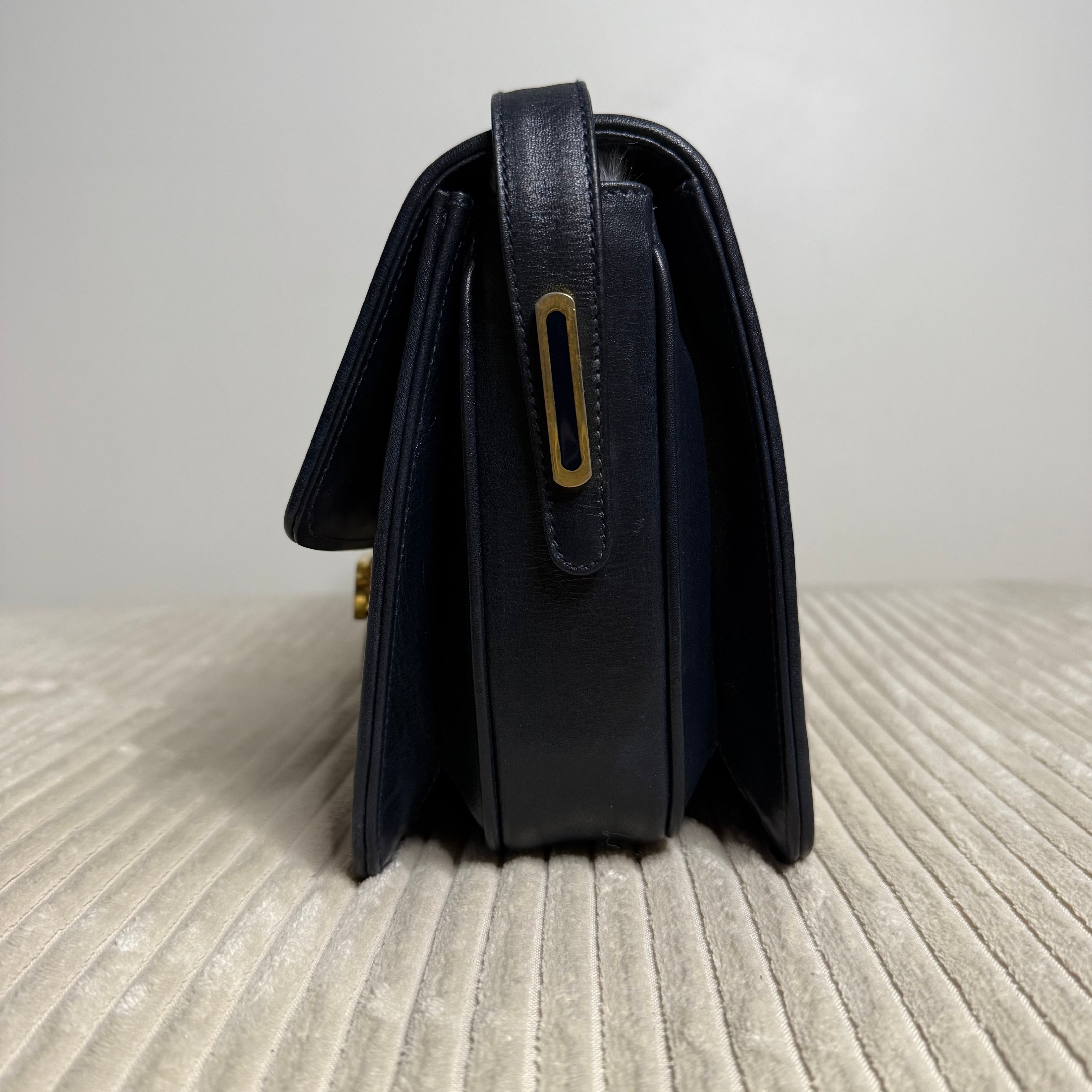 Navy GG Web Crossbody