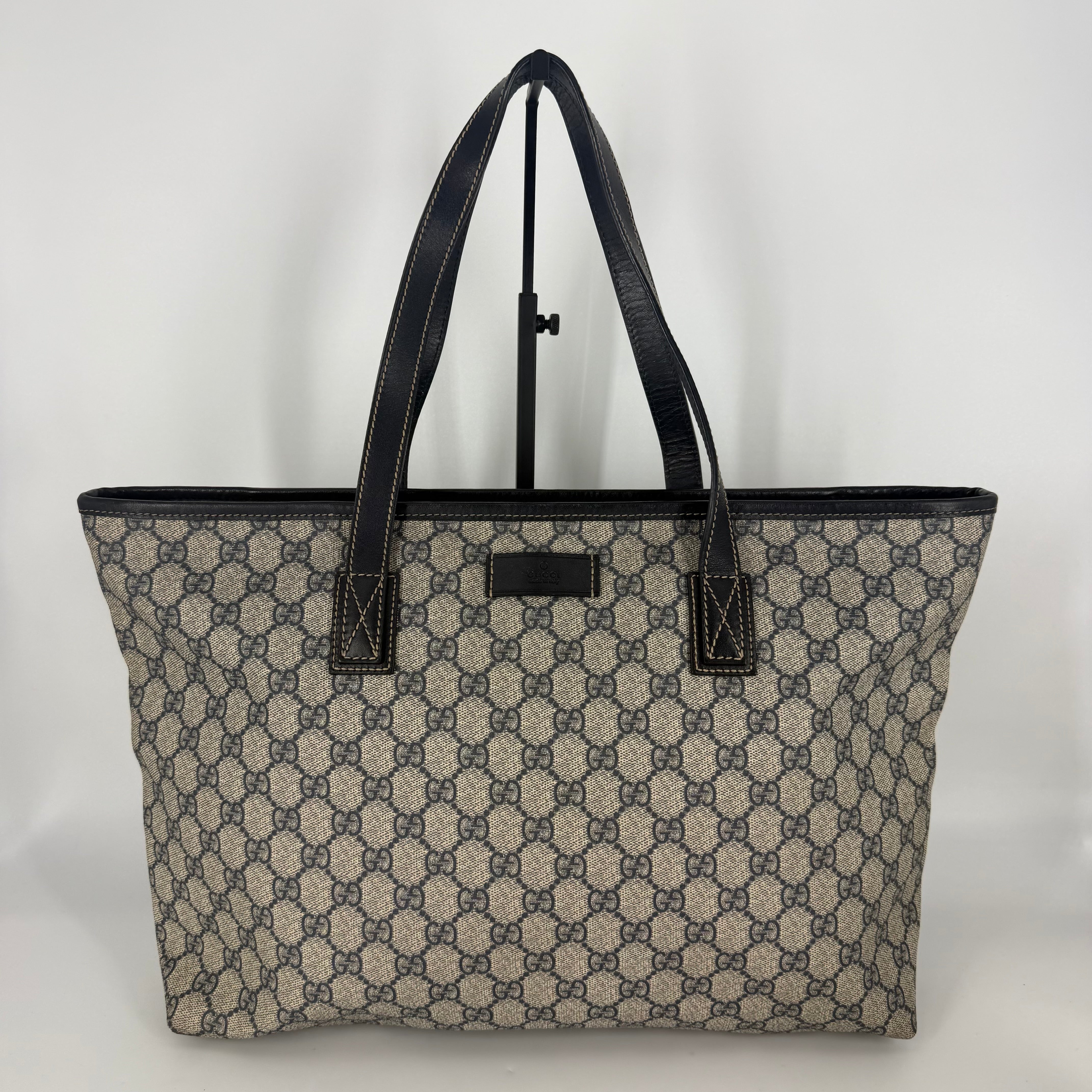 GG Canvas Navy Tote Bag