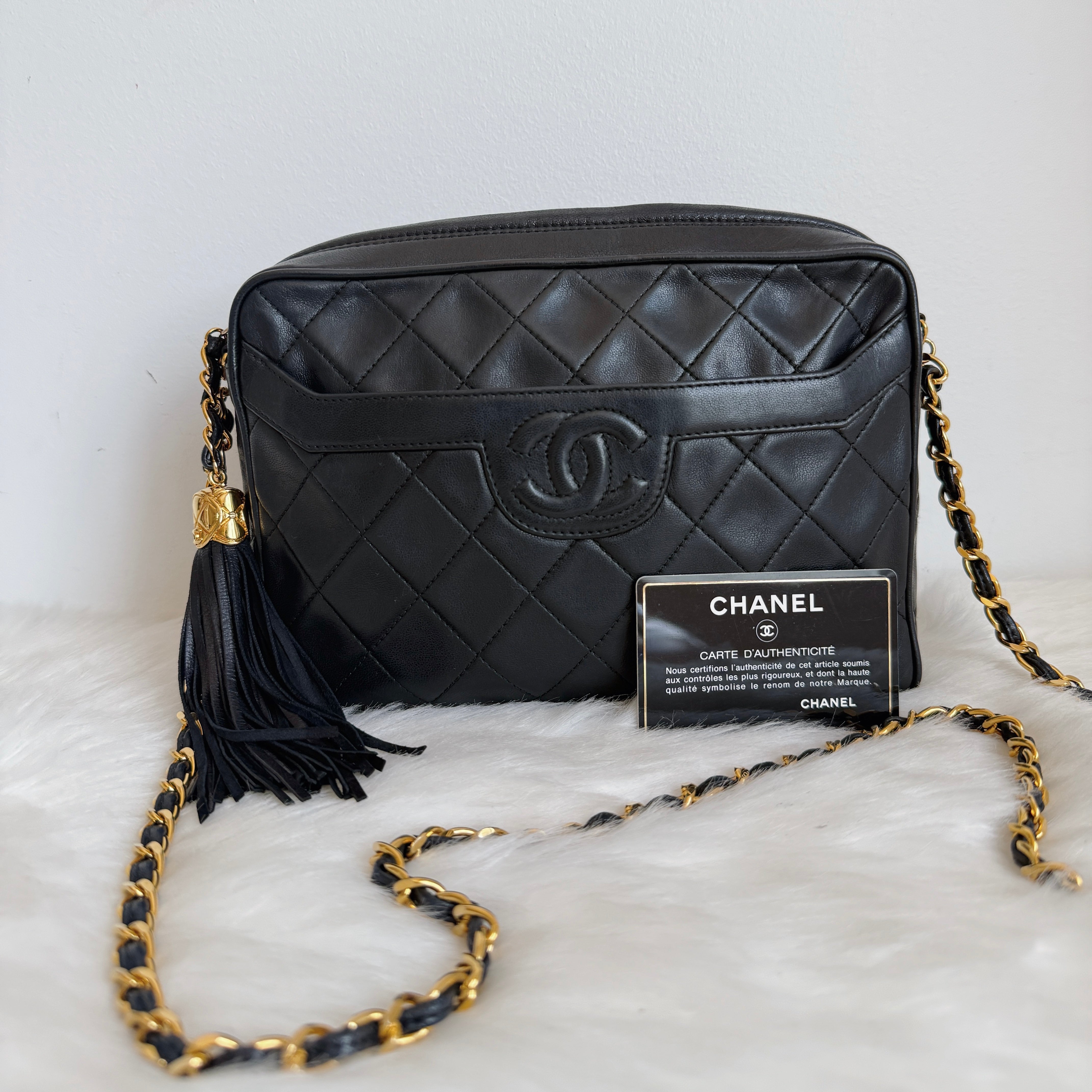 Vintage Camera Bag — 24K Gold Hardware