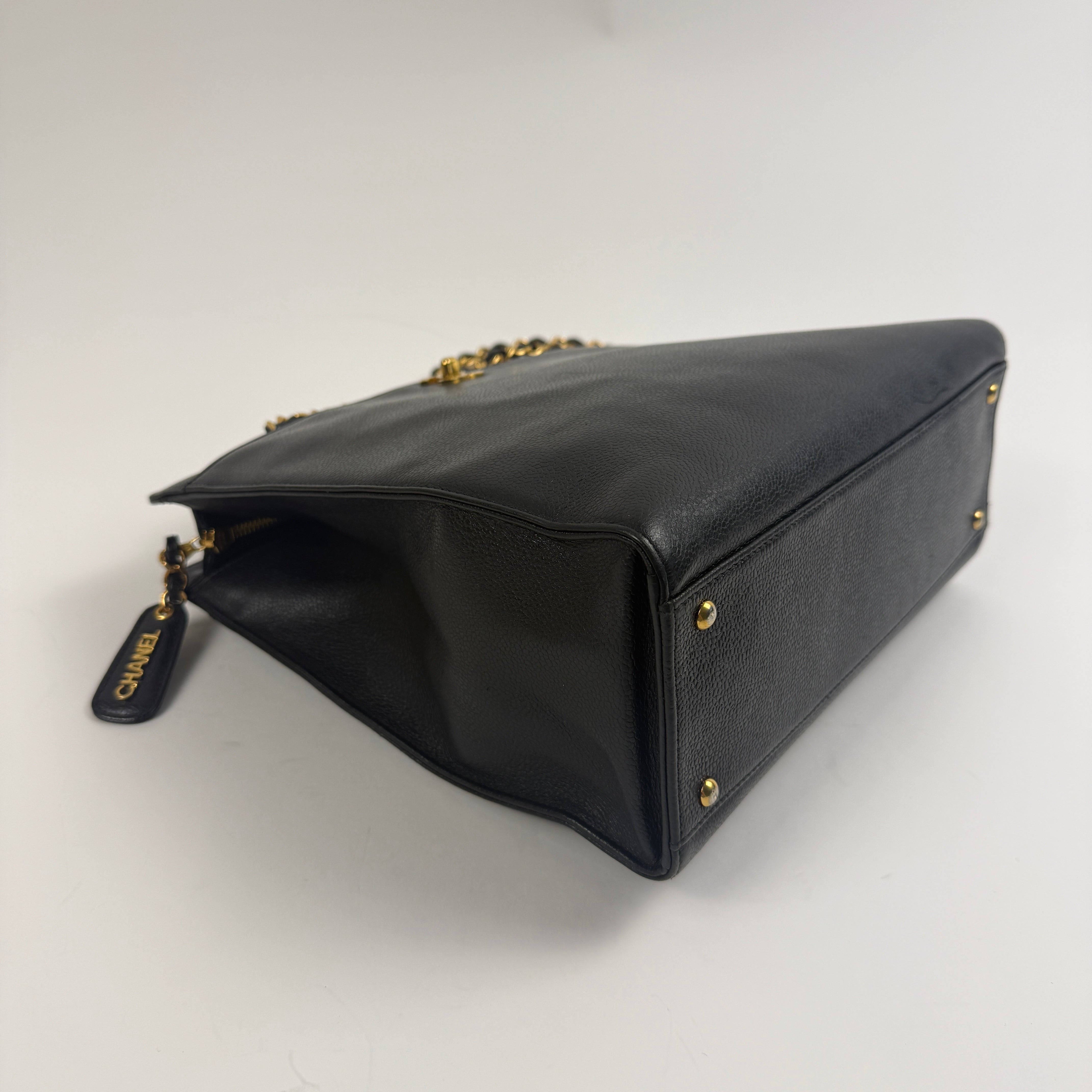 Vintage Caviar Tote — 24K Gold