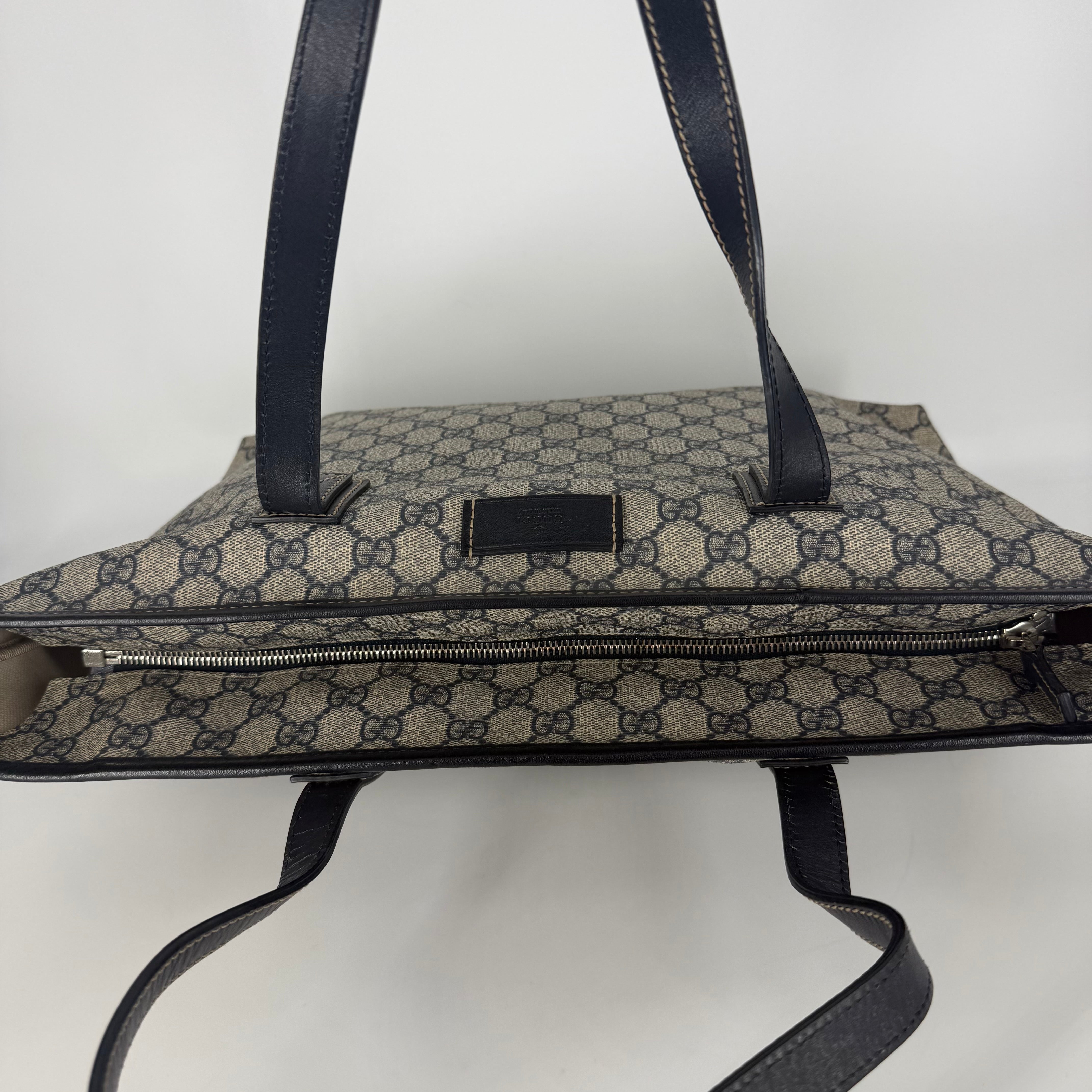 GG Canvas Navy Tote Bag