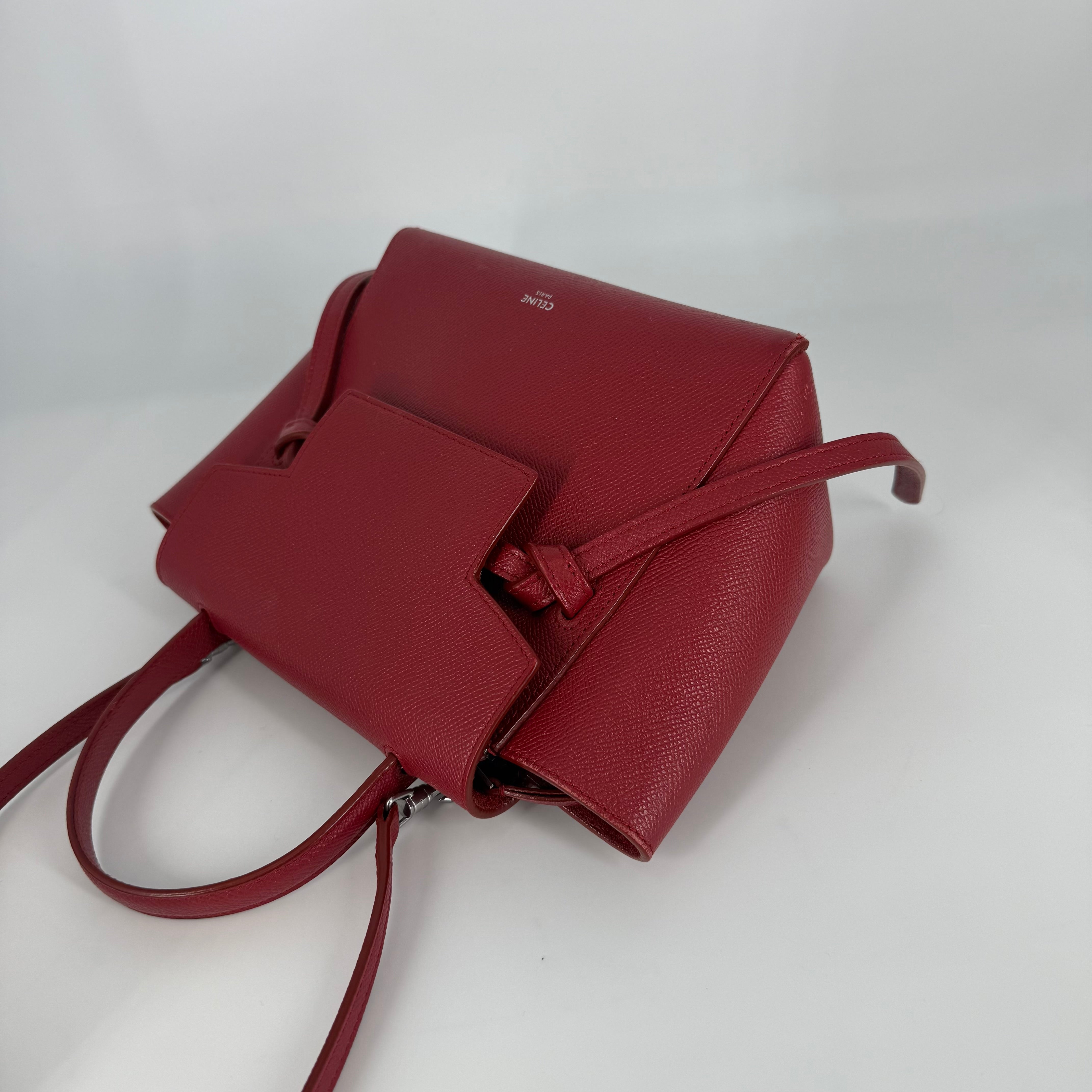 Nano Belt Red Crossbody Bag