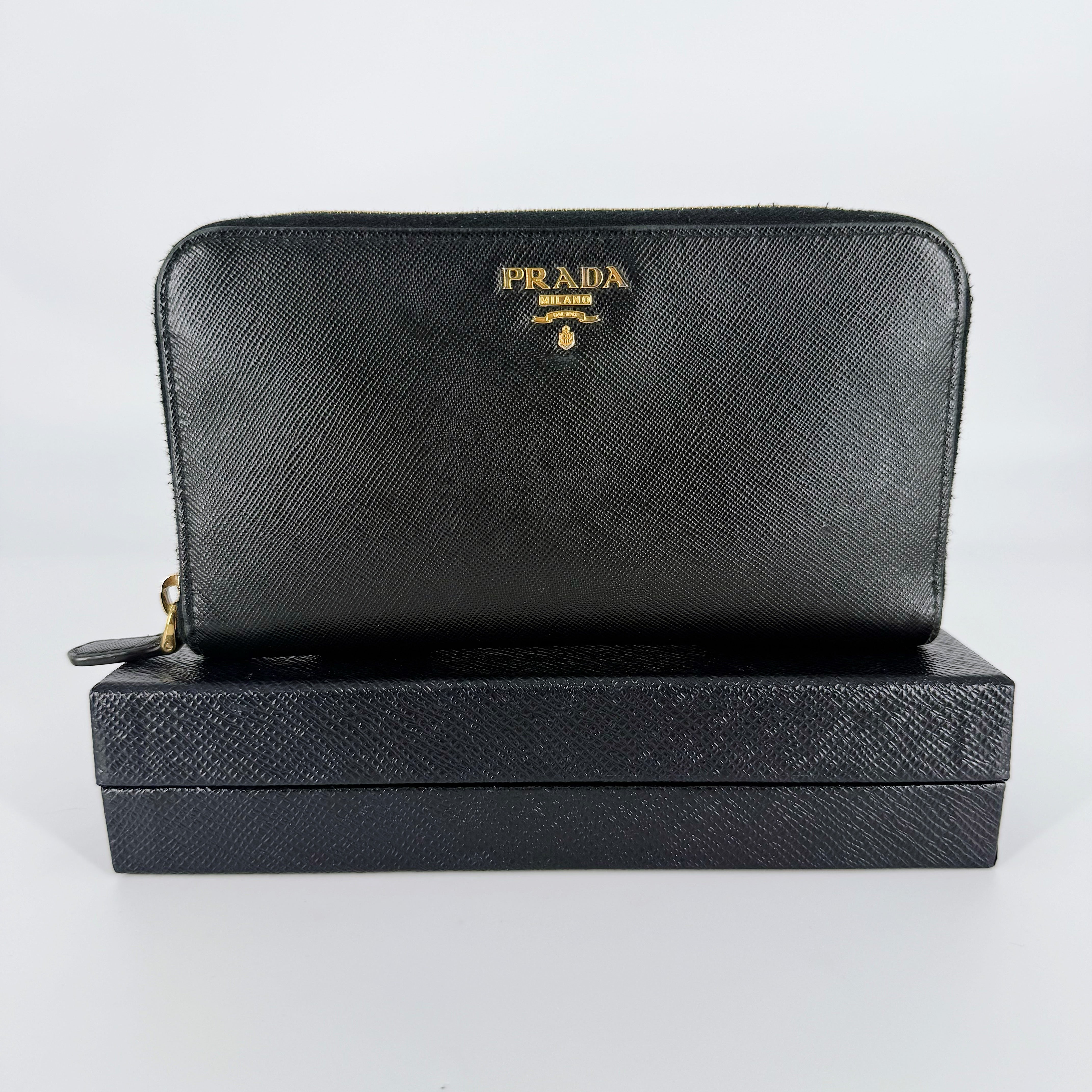Saffiano Leather Long Wallet