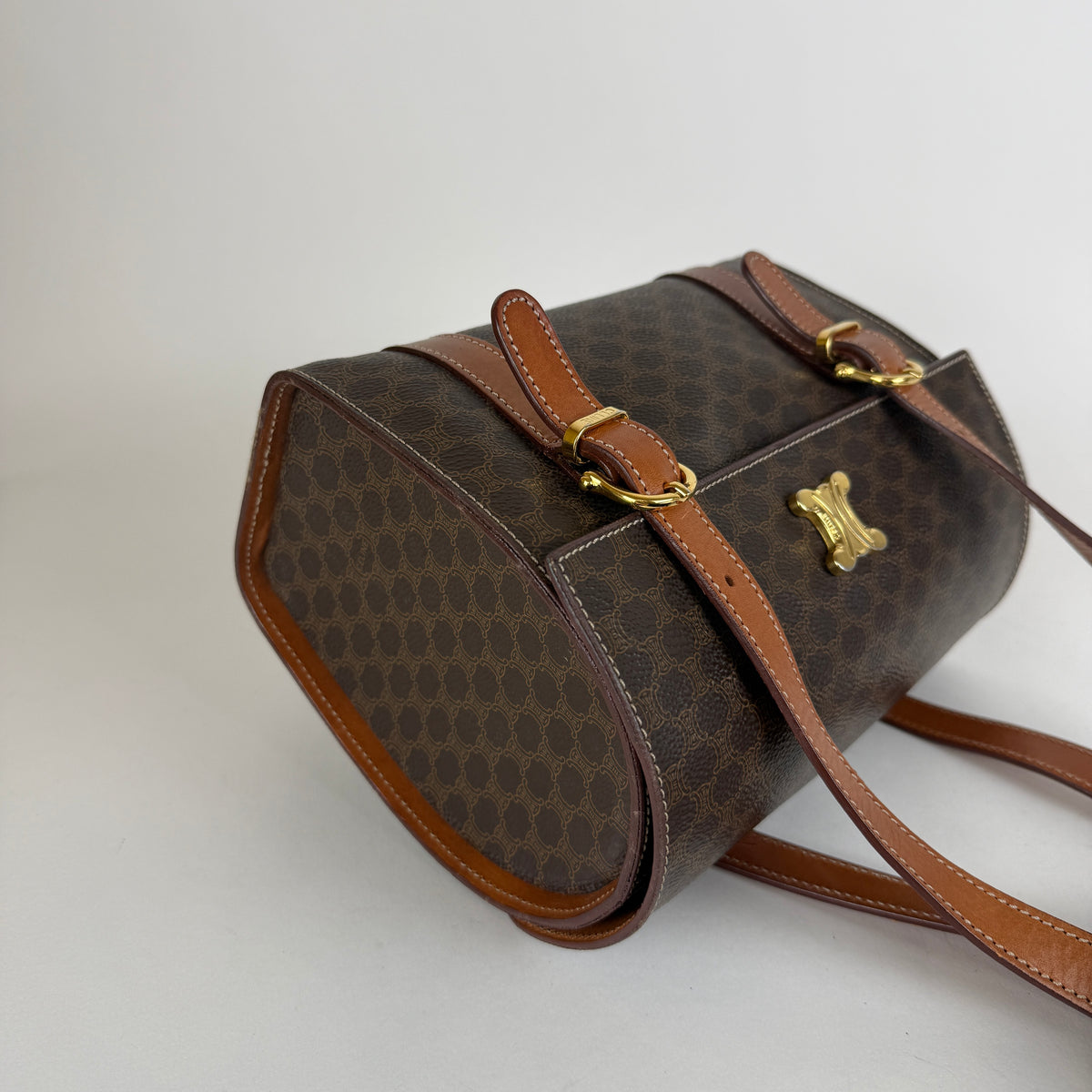 Macadam Triomphe Shoulder Bag — Brown