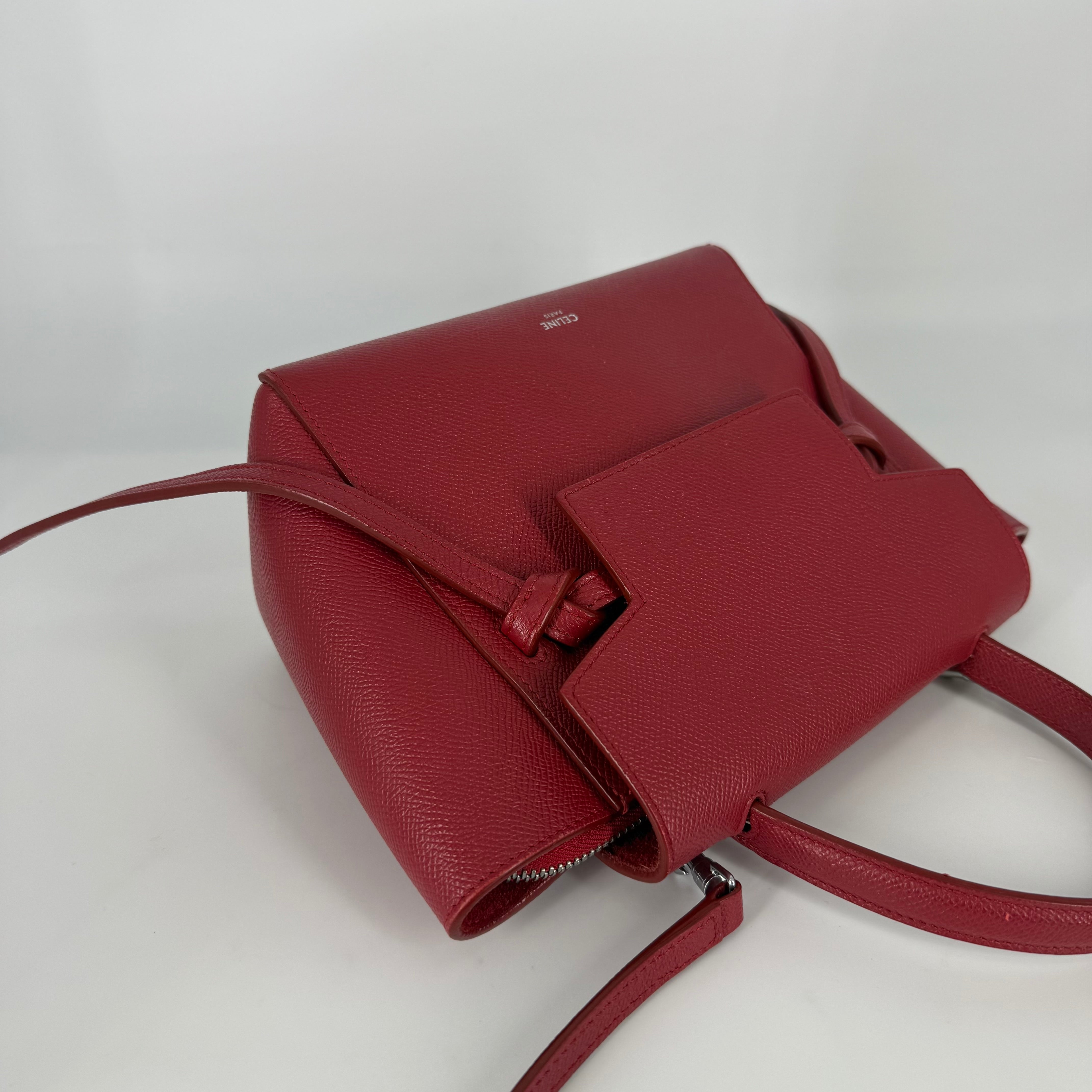 Nano Belt Red Crossbody Bag