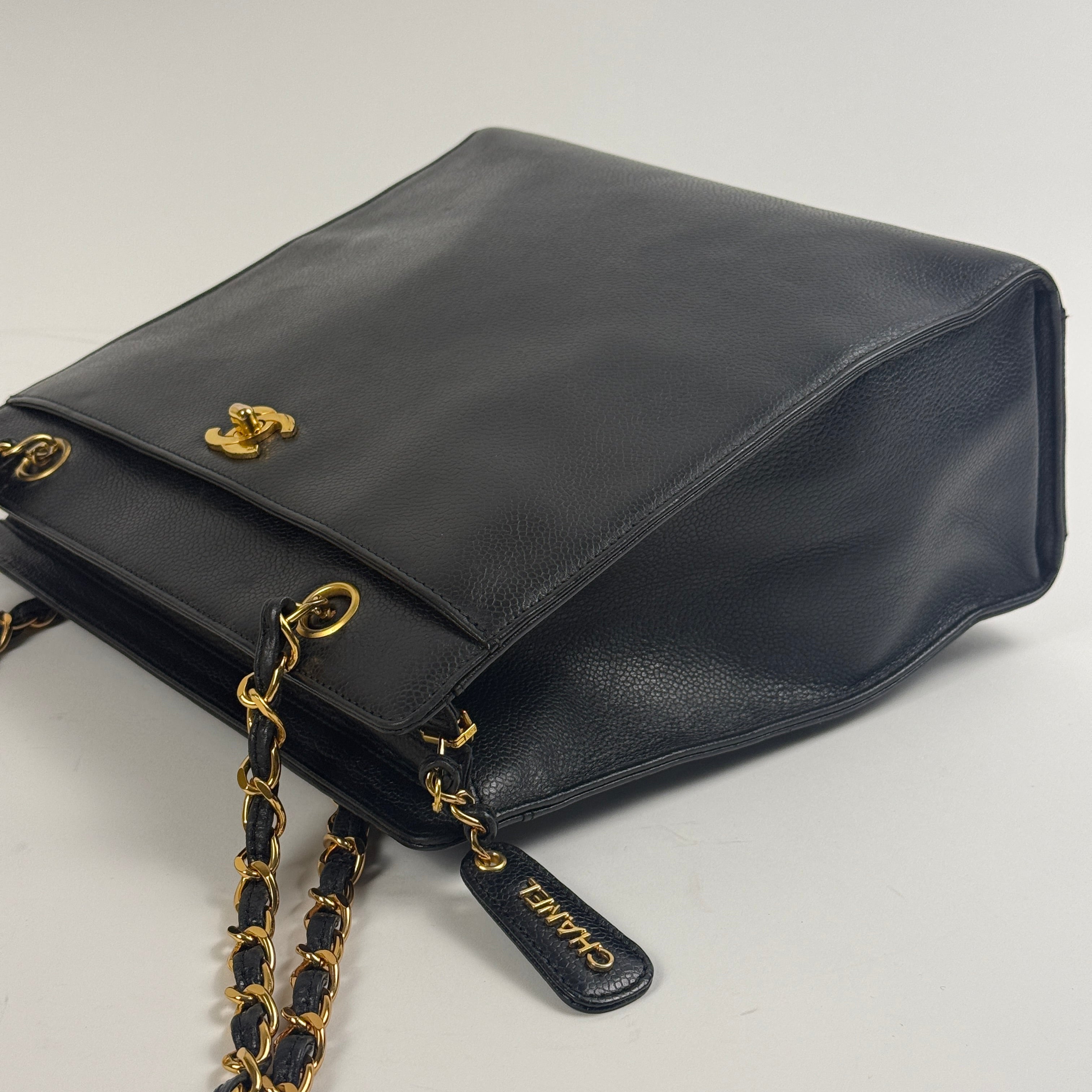 Vintage Caviar Tote — 24K Gold